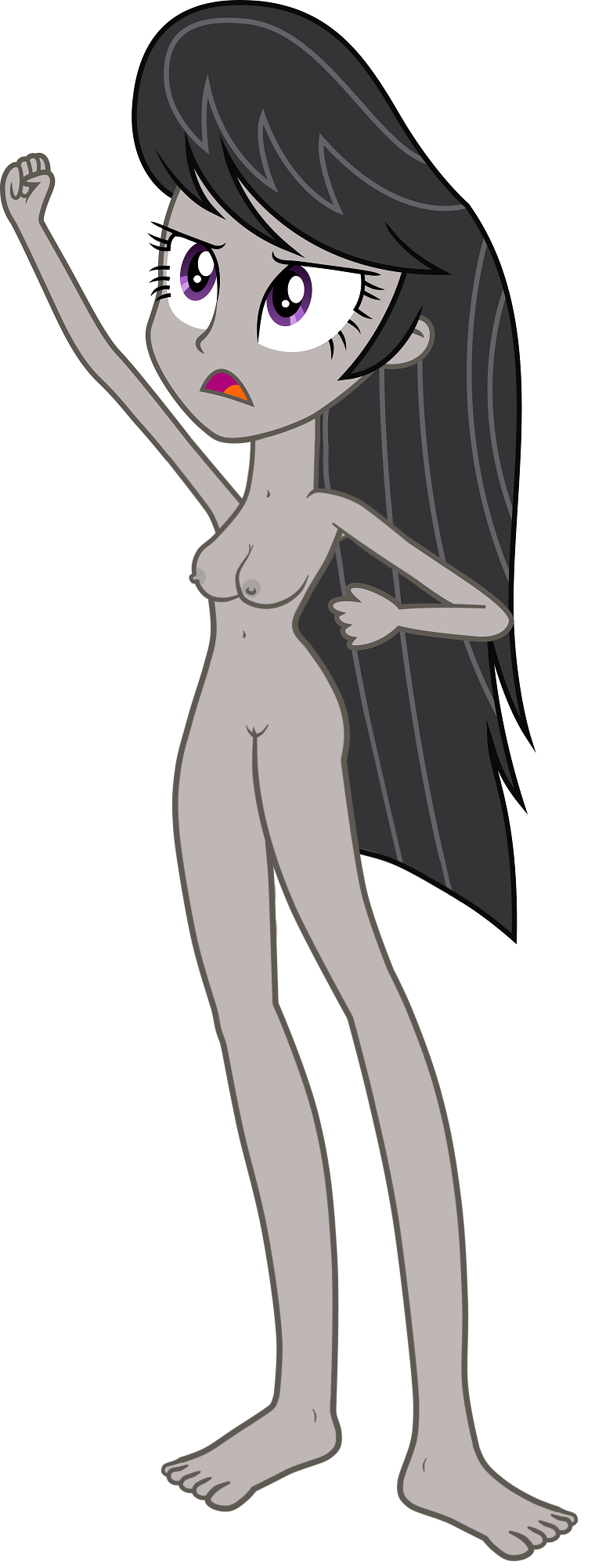687866 - artist needed, barefoot, breasts, casual nudity, edit, equestria  girls, explicit, feet, female, nipples, nude edit, nudity, octavia melody,  show accurate, solo, solo female, vulva - Derpibooru