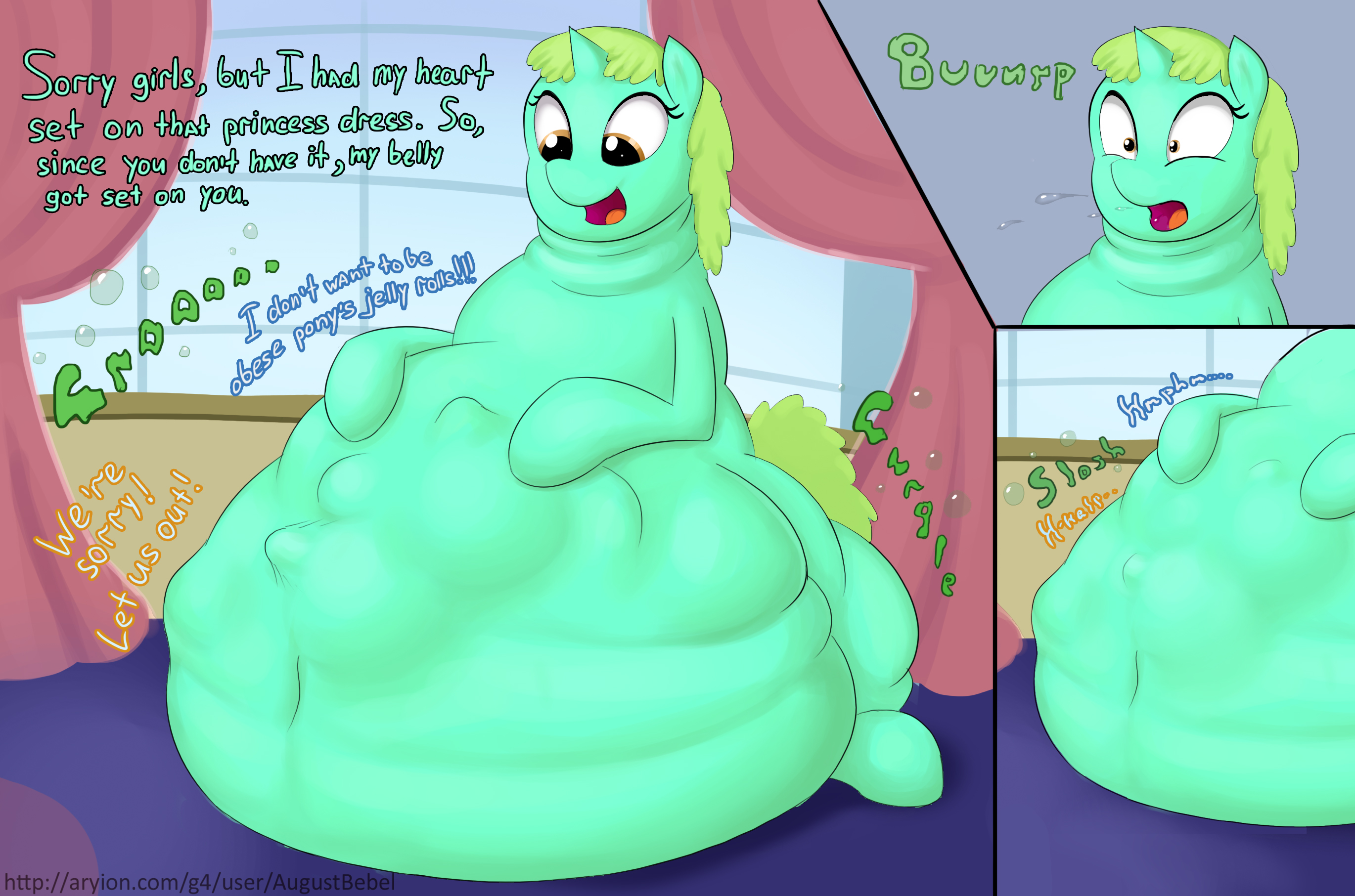 1015135 - questionable, artist:augustbebel, rarity, sassy saddles, whoa  nelly, pony, g4, abdominal bulge, belly, burp, comic, cry for help,  dialogue, digestion, disproportionate retribution, fat, fat fetish, female,  female pray, fetish, imminent death,