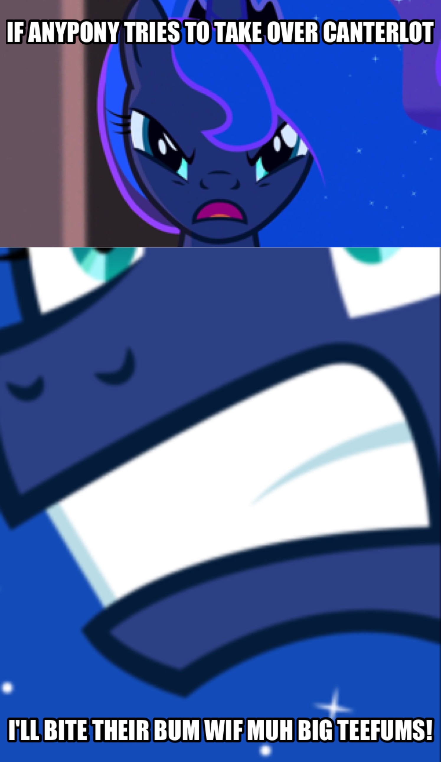 852370 - safe, princess luna, g4, exploitable meme, image macro, meme,  teeth - Derpibooru