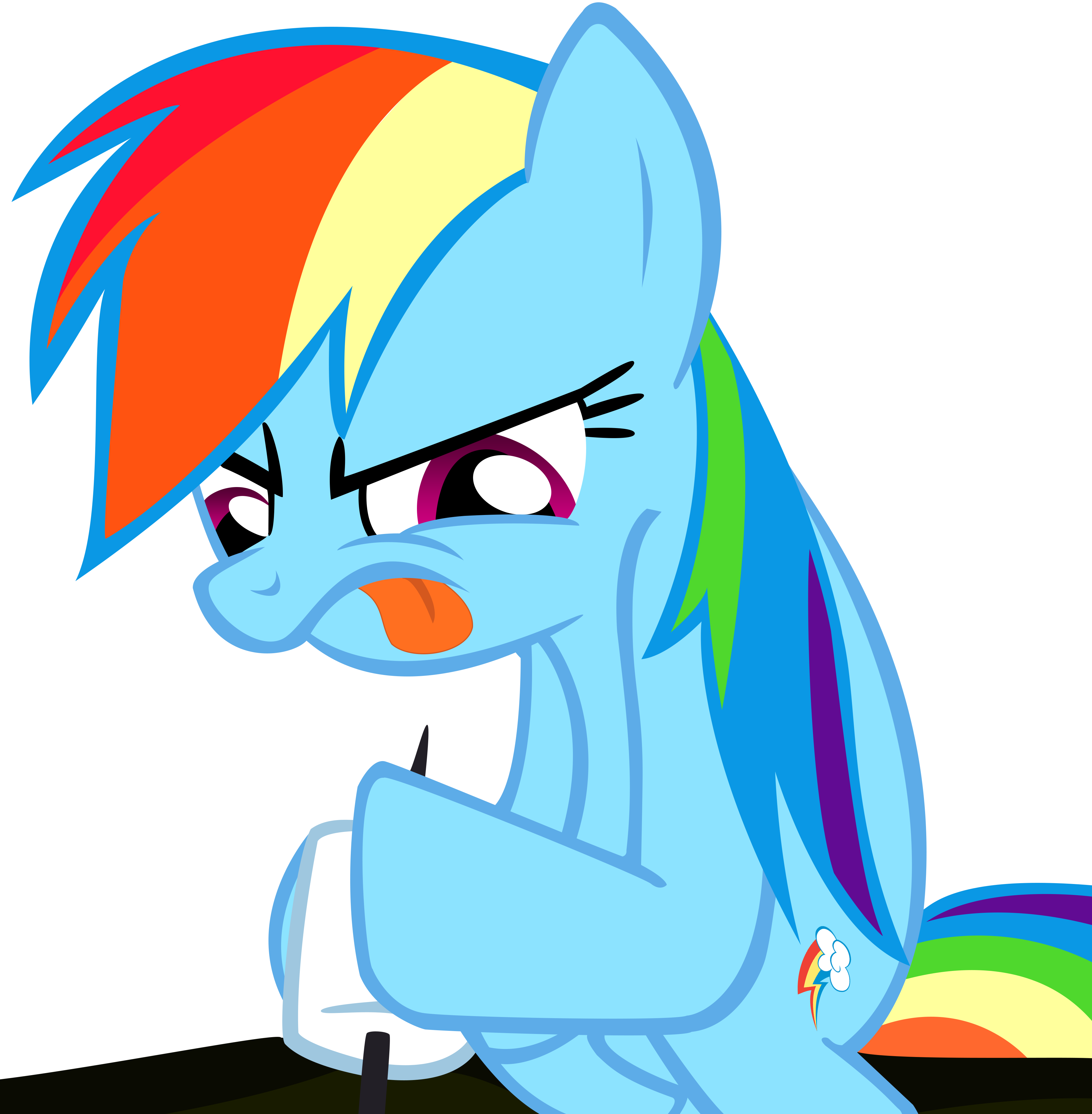 Rainbow Dash Rage Face Vector By Rebrony On Deviantart