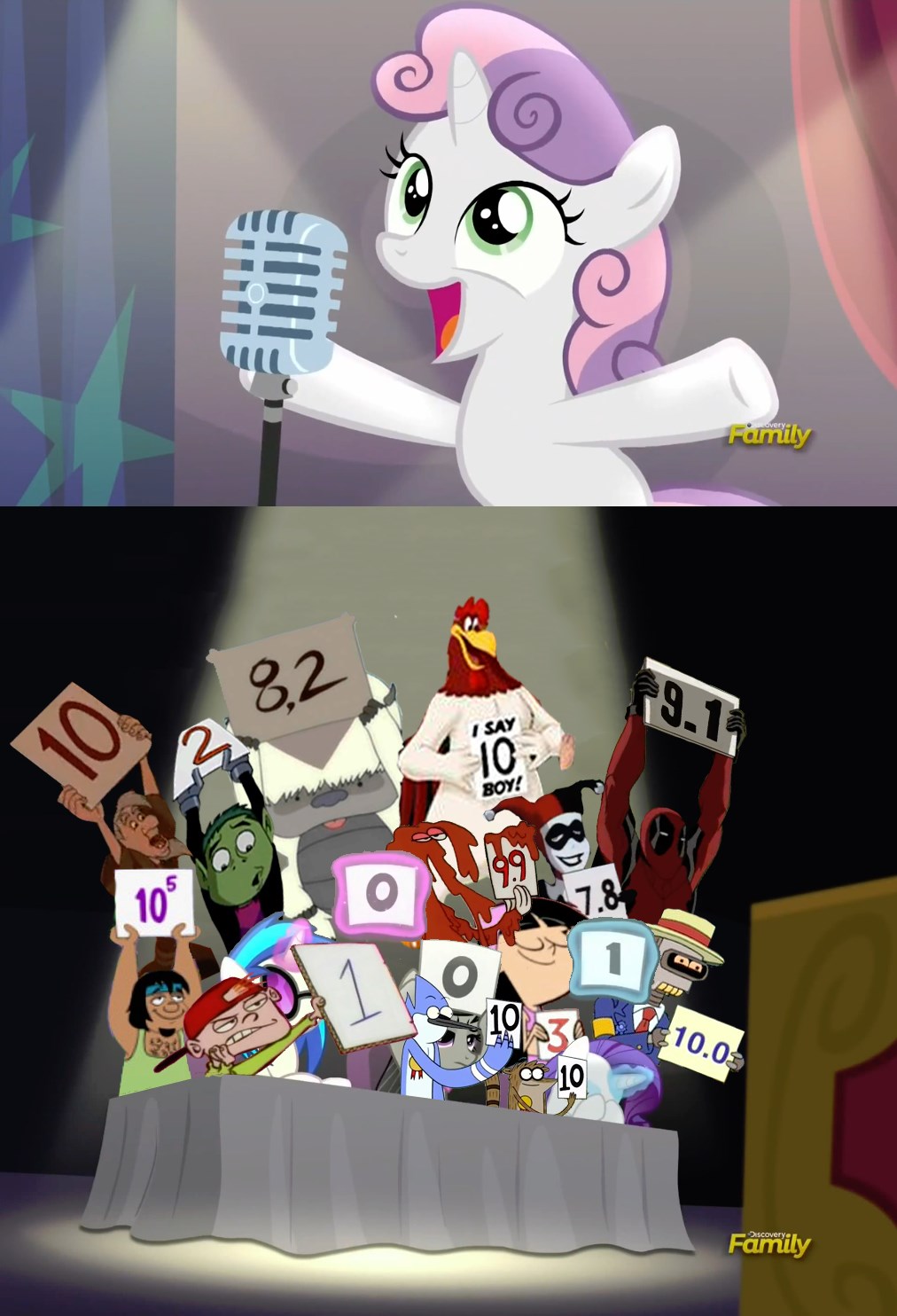 880940 - safe, edit, screencap, dj pon-3, octavia melody, rarity, sweetie  belle, vinyl scratch, bloom & gloom, g4, season 5, appa, avatar the last  airbender, beast boy, crossover nexus, deadpool, ed edd