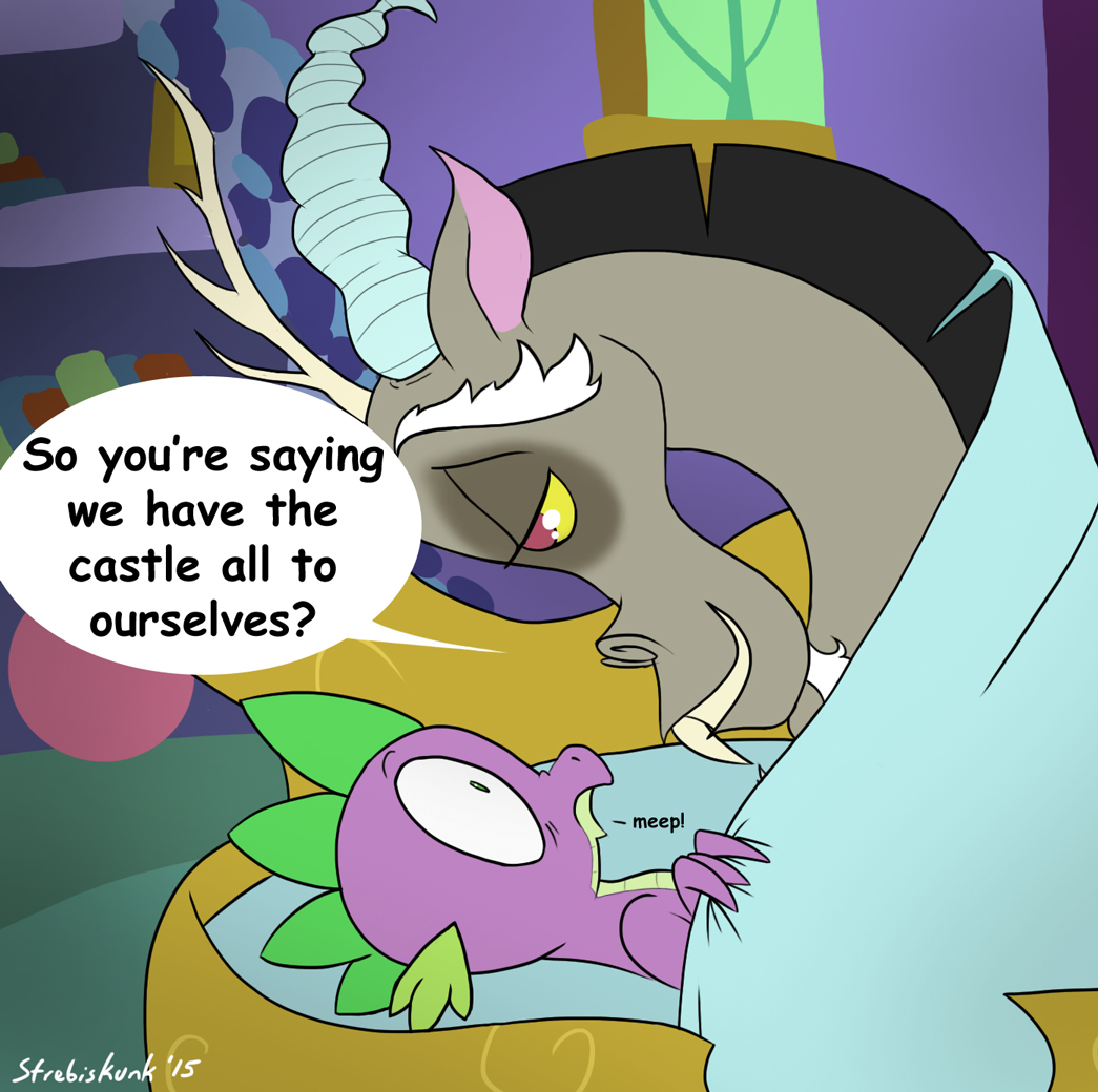 3344711 - questionable, artist:cloppy hooves, discord, spike