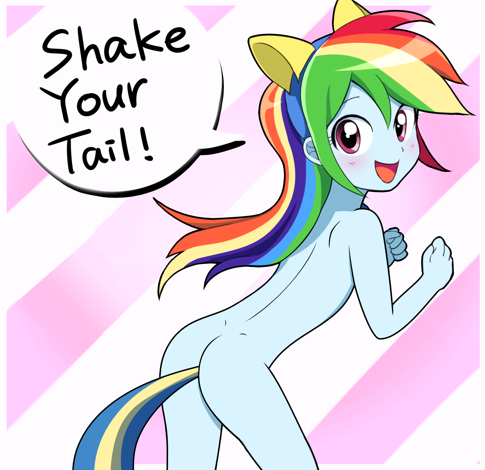 1058605 - questionable, artist:ryuu, edit, edited edit, rainbow dash,  human, equestria girls, g4, my little pony equestria girls: rainbow rocks,  shake your tail, anal insertion, anal tail plug, ass, blushing, breasts,  butt,