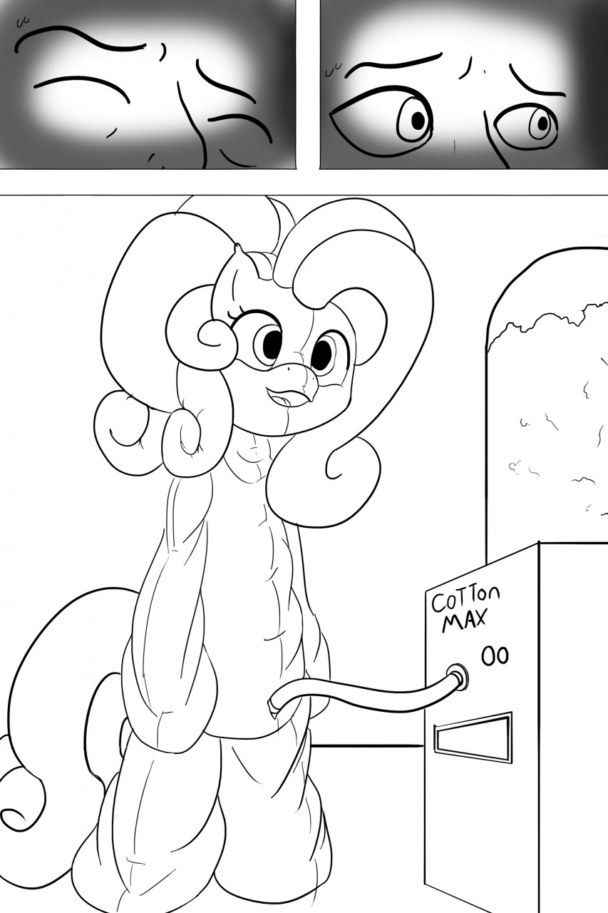 1281973 - suggestive, artist:softballoonpony, rainbow dash (g3), human,  comic:rainbow g3.5 plush-suit, g3, g3.5, bondage, comic, encasement,  female, forced cosplay, grayscale, monochrome, plushie, ponysuit, stuffing,  trapped - Derpibooru