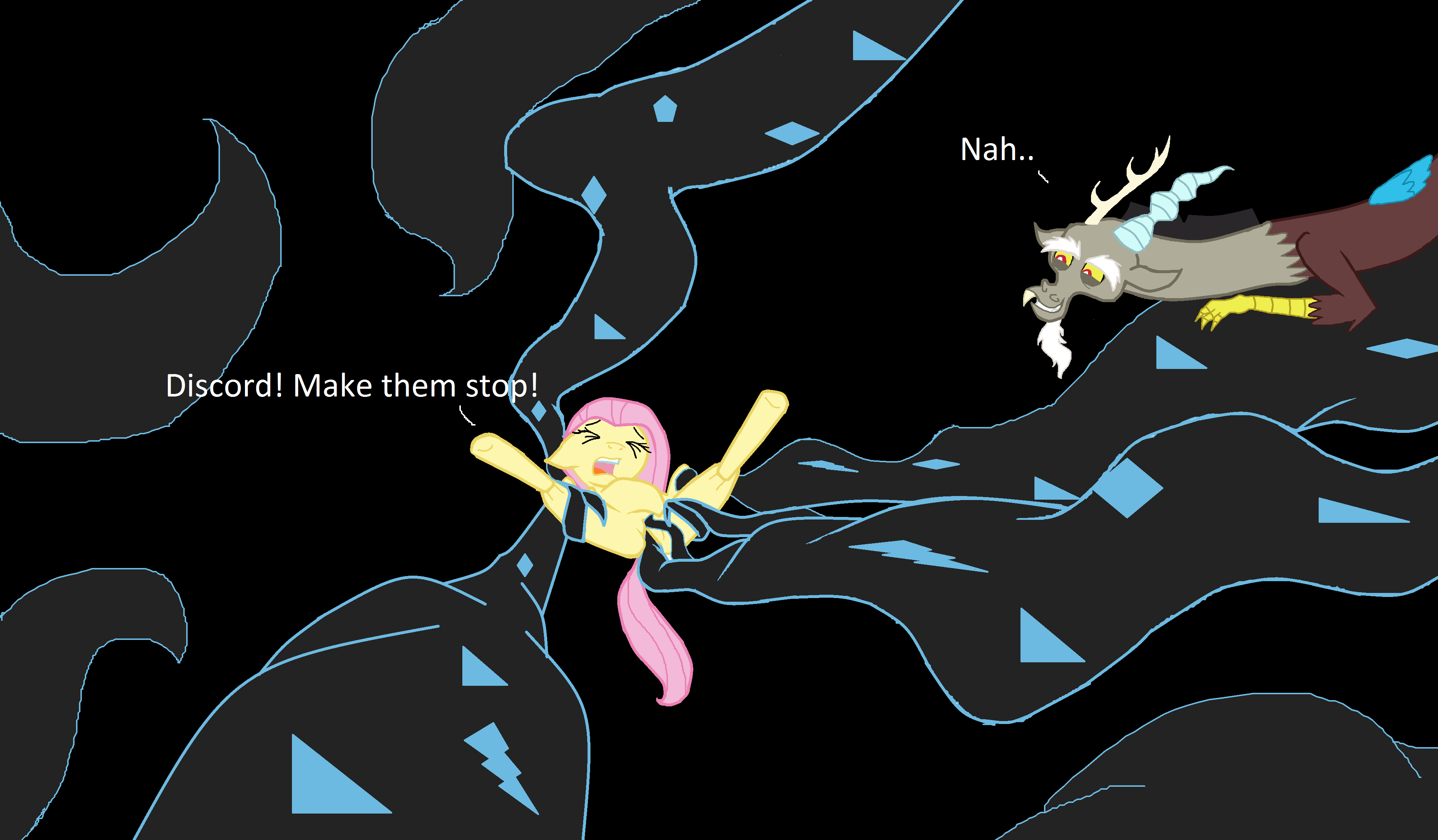 1296850 - explicit, grimdark, discord, fluttershy, draconequus, pegasus,  pony, g4, my little pony: friendship is magic, princess twilight sparkle  (episode), season 4, abuse, black vine, duo, duo male and female, female,  flutterbuse,