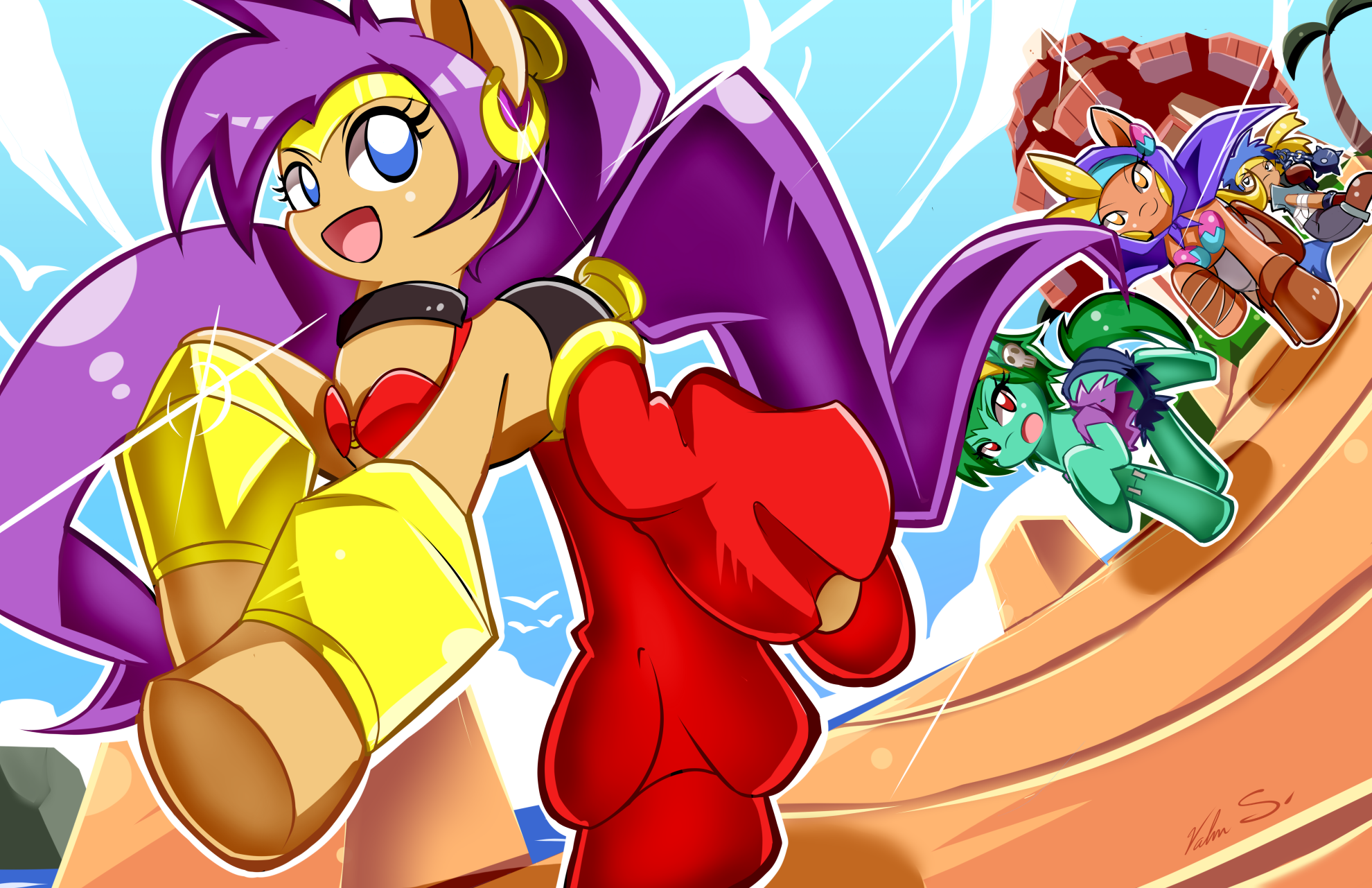 Dennise and Shantae The Princess and the Pauper in Azaleas Heroine Creator  Style 