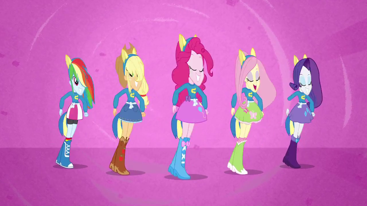 Safe Screencap Applejack Fluttershy Pinkie Pie Rainbow Dash Rarity Equestria