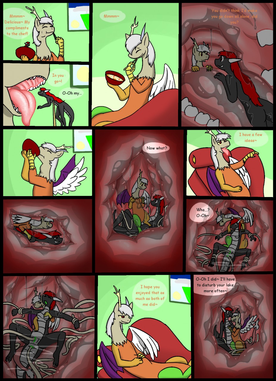 1111916 - explicit, artist:livinlovindude, discord, oc, draconequus,  breasts, comic, endosoma, eris, fetish, internal, non-mlp oc, nudity,  penetration, rule 63, sex, tentacle porn, tentacles, vaginal, vore, vulva -  Derpibooru