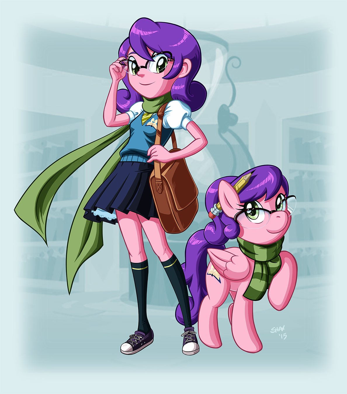 Shaxbert #1161493 - safe, artist:shaxbert, oc, oc only, oc:bookish delight ...
