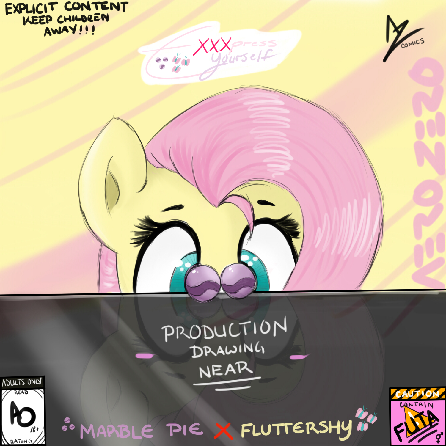 1145915 Suggestive Artistaer0 Zer0 Fluttershy Marble Pie Comicexxxpress Yourself G4 1704