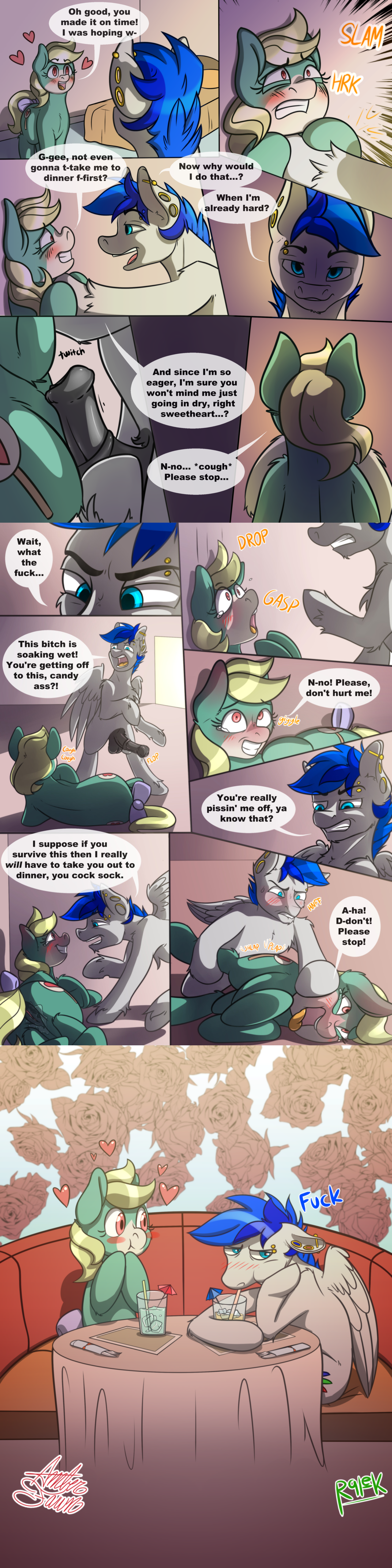 1280px x 5121px - 1182075 - explicit, artist:askamberfawn, artist:ralek, oc, oc only,  oc:lolly, oc:turquoise, earth pony, pegasus, pony, backfire, balls,  blushing, breathplay, choking, collaboration, comic, dialogue, female,  funny porn, male, masochism, nudity, penis ..