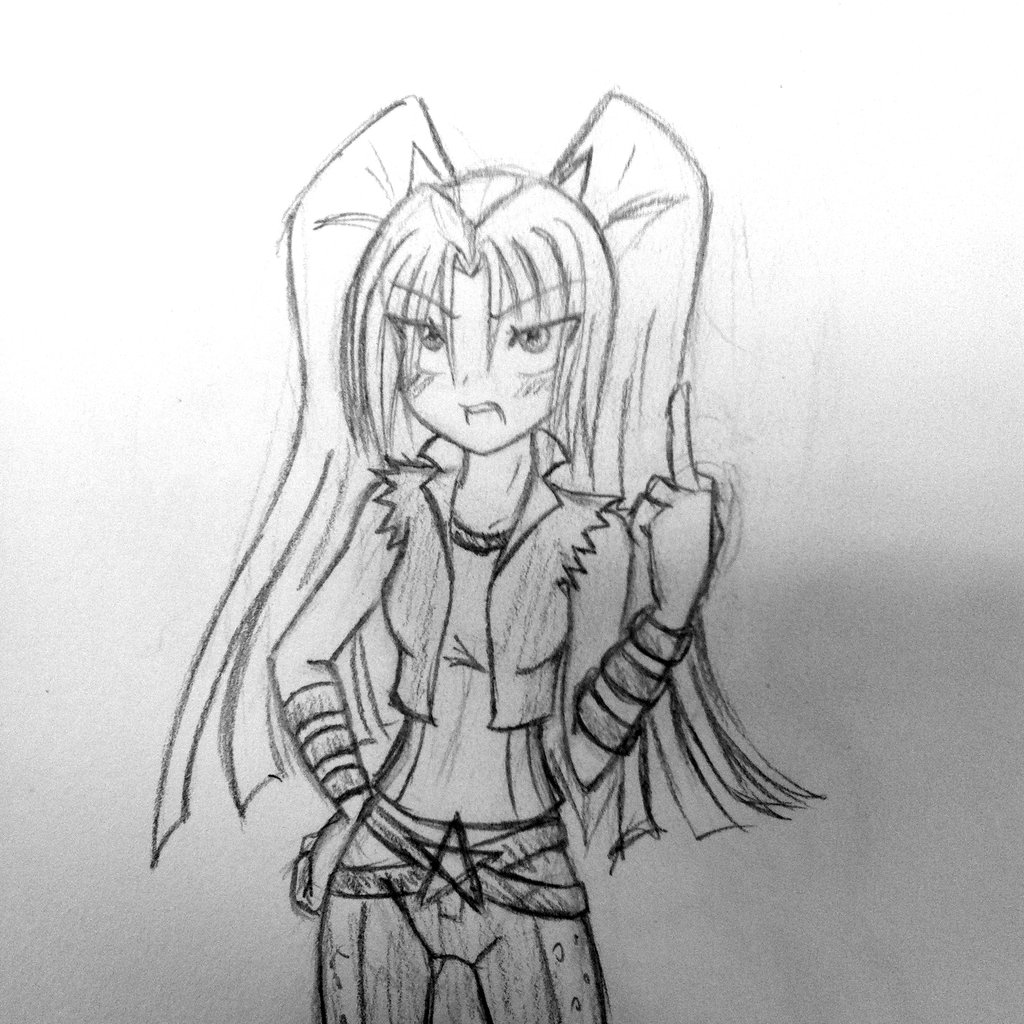 Featured image of post Middle Finger Anime Sketch : Middle finger in a anime mk122098.