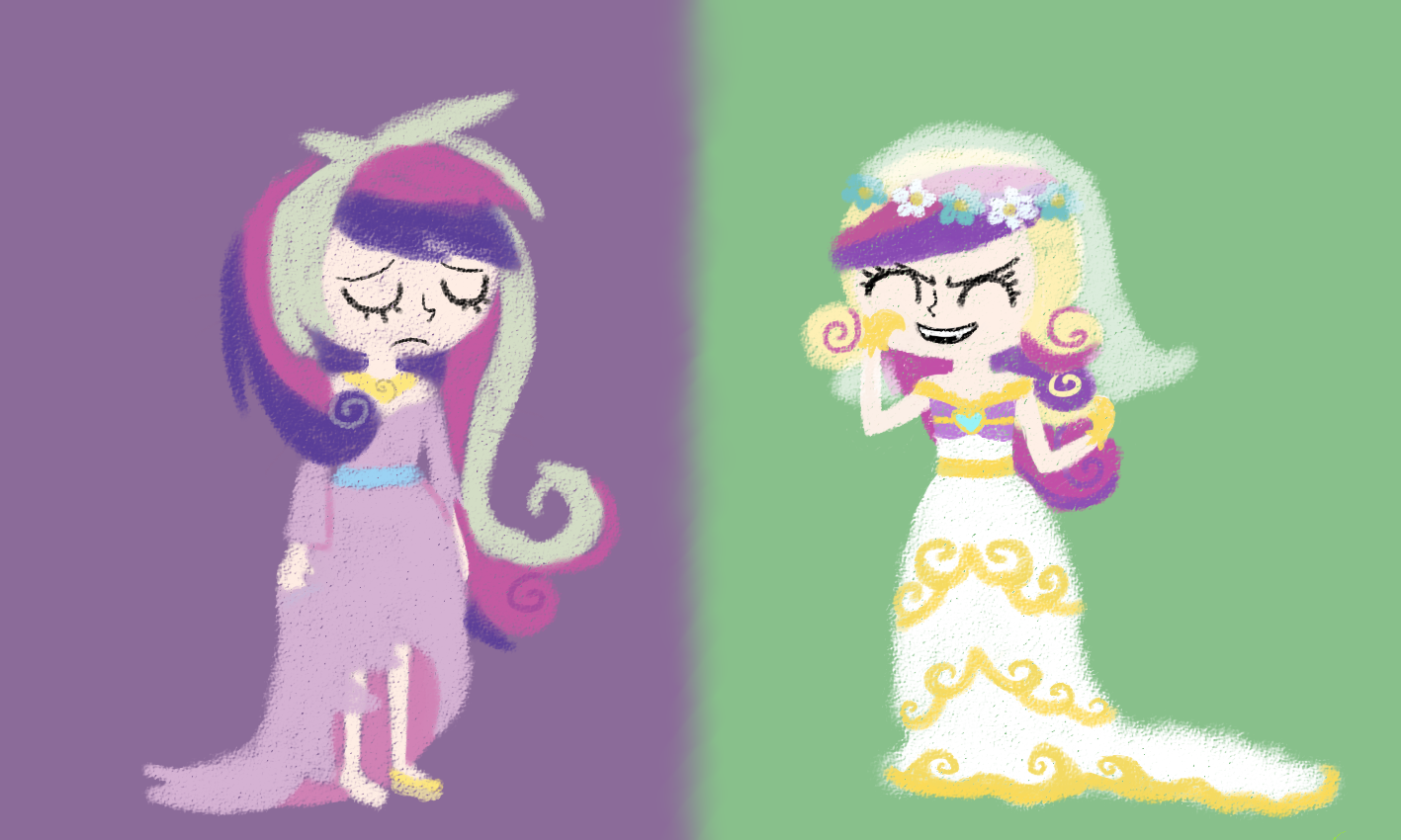 princess cadence and queen chrysalis this day aria