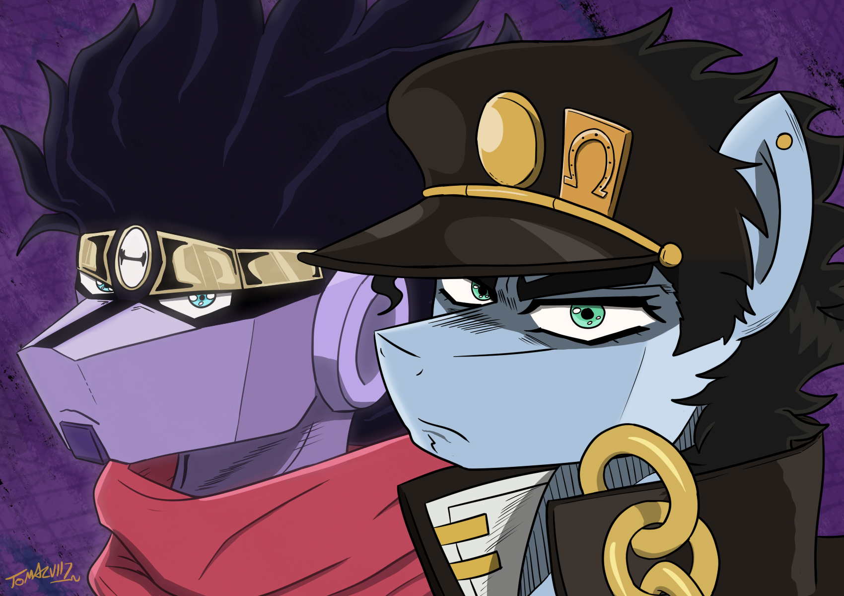 In Jojo's Bizzare Adventure, Jotaro Kujo uses Star Platinum, a