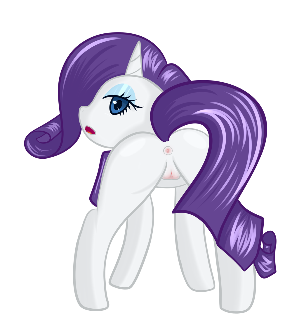 1339746 - explicit, artist:backgrounduser, rarity, pony, g4, anus, butt,  female, from behind, looking at you, nudity, plot, simple background, solo,  solo female, transparent background, vagina, vulva - Derpibooru