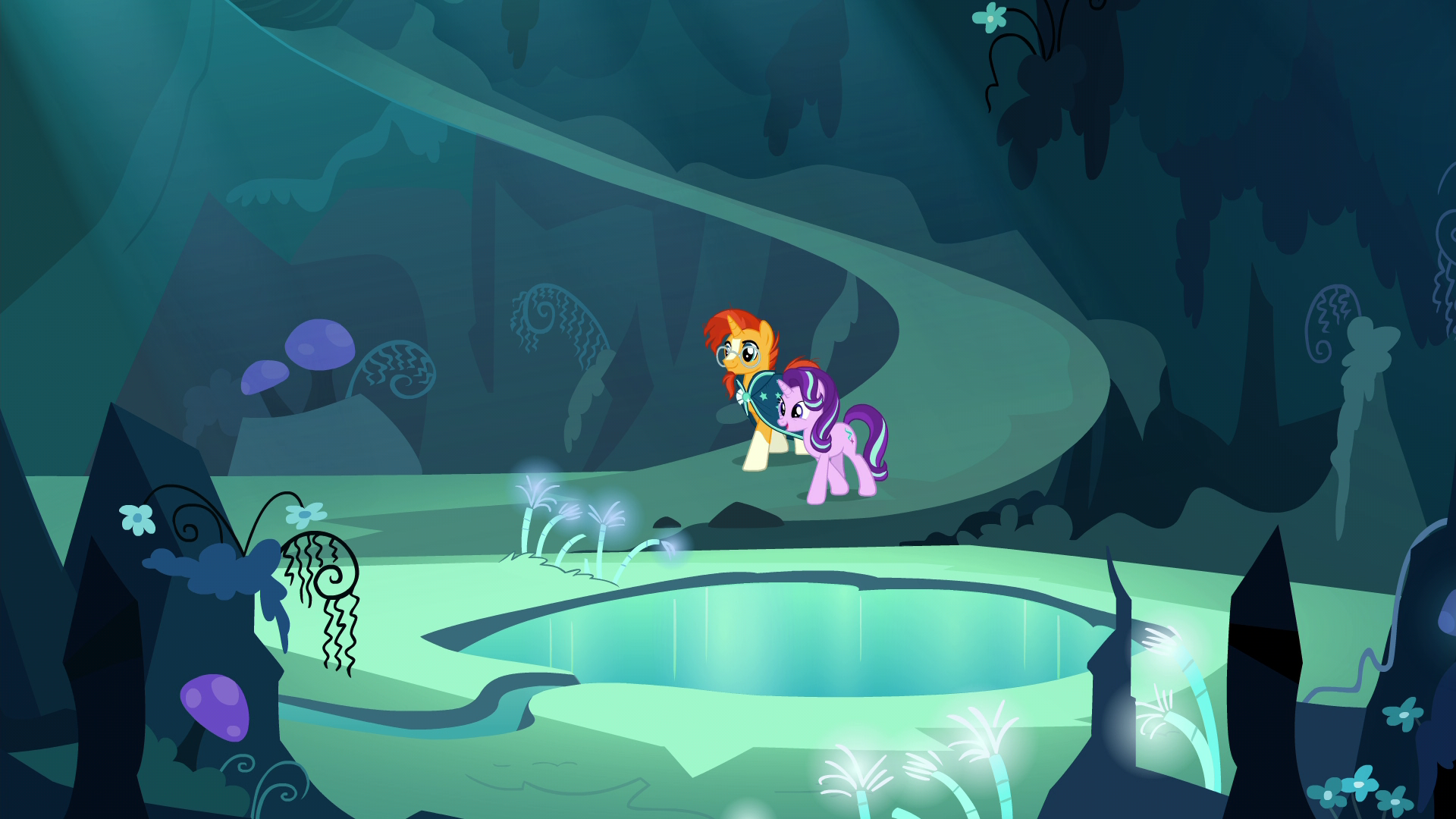 Starlight glimmer hoofing twilight sparkle's mare cave