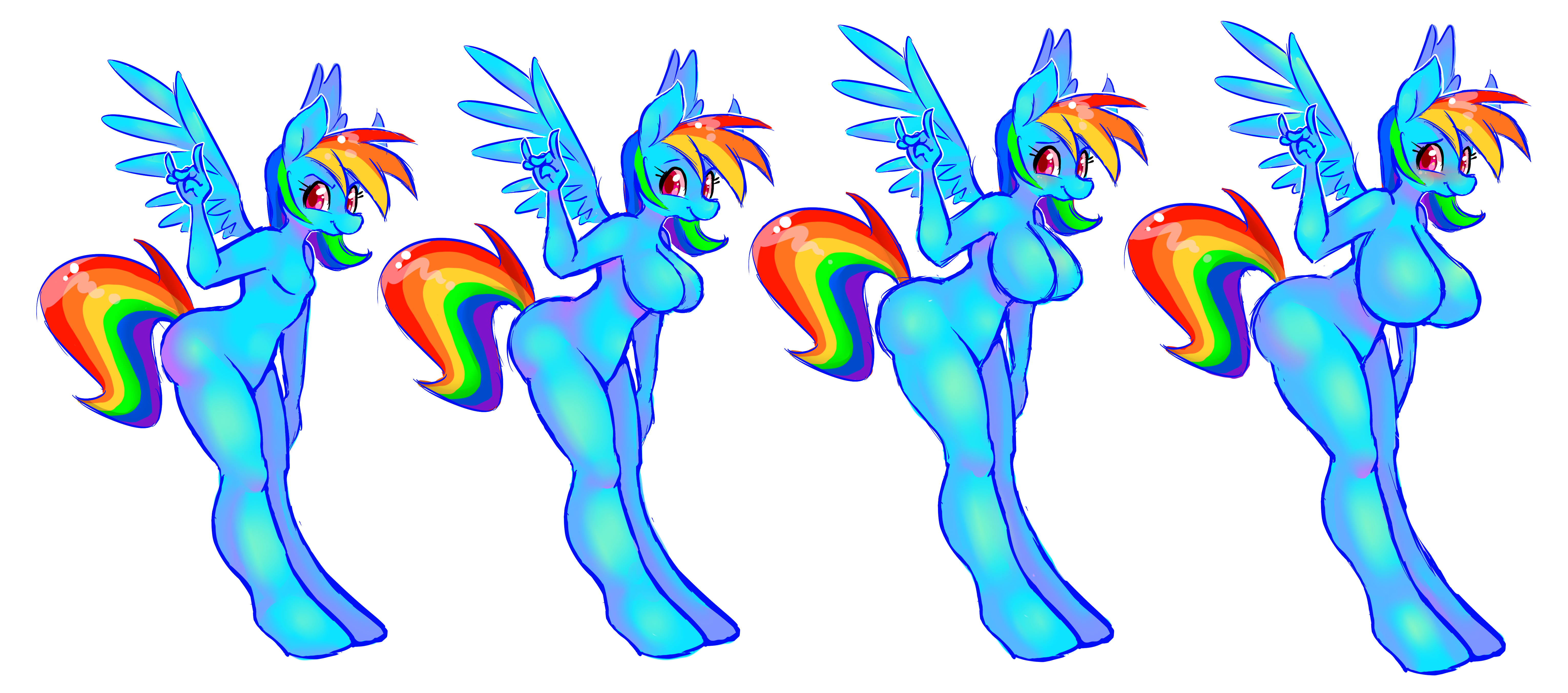 Rainbow dash breast expansion