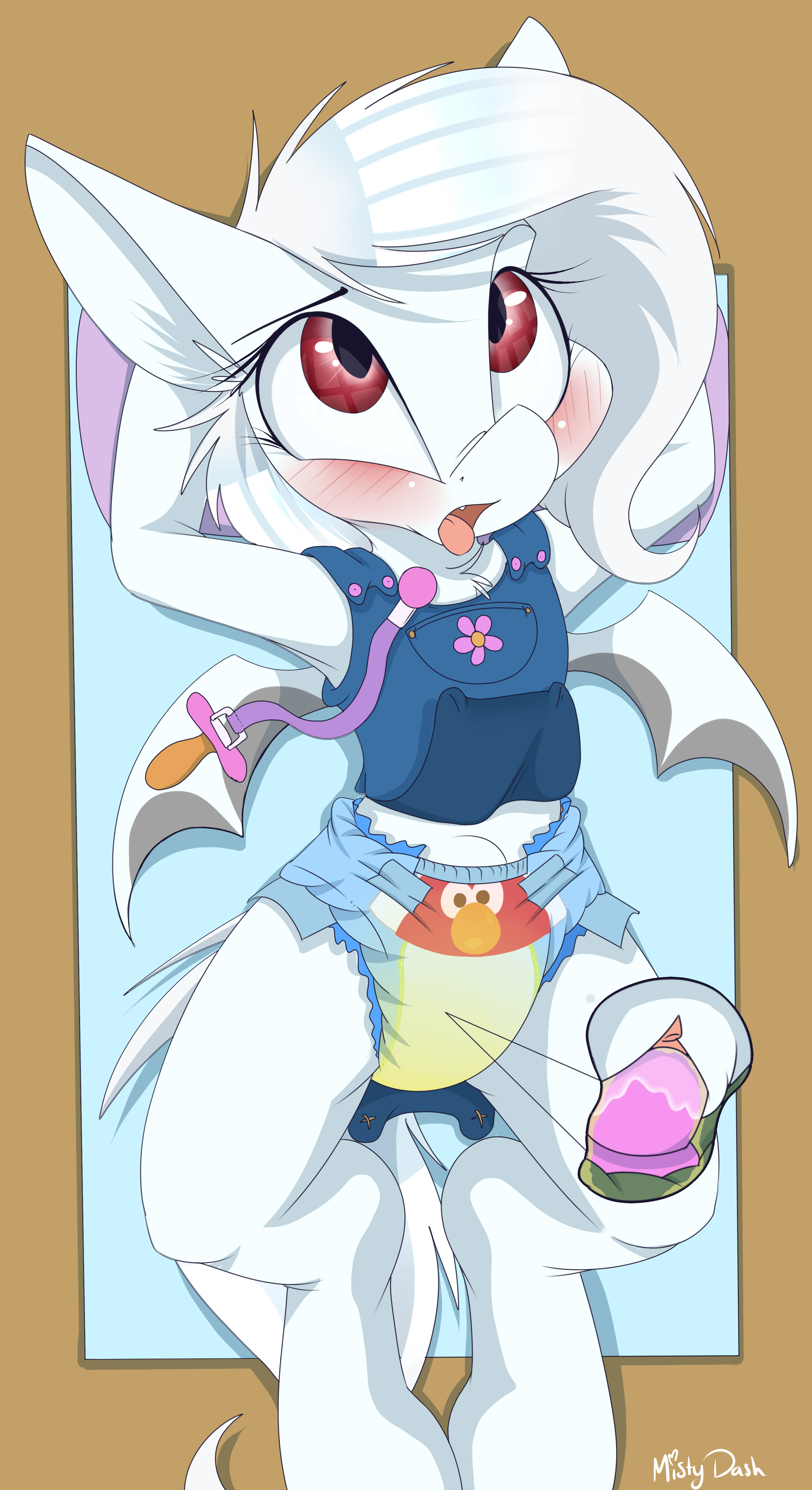 1620132 - explicit, artist:mistydash, oc, oc only, oc:wynter skye, bat  pony, semi-anthro, ahegao, armpits, bat pony oc, bipedal, blushing, diaper,  diaper fetish, dildo, female, fetish, non-baby in diaper, nudity, onesie,  open mouth,