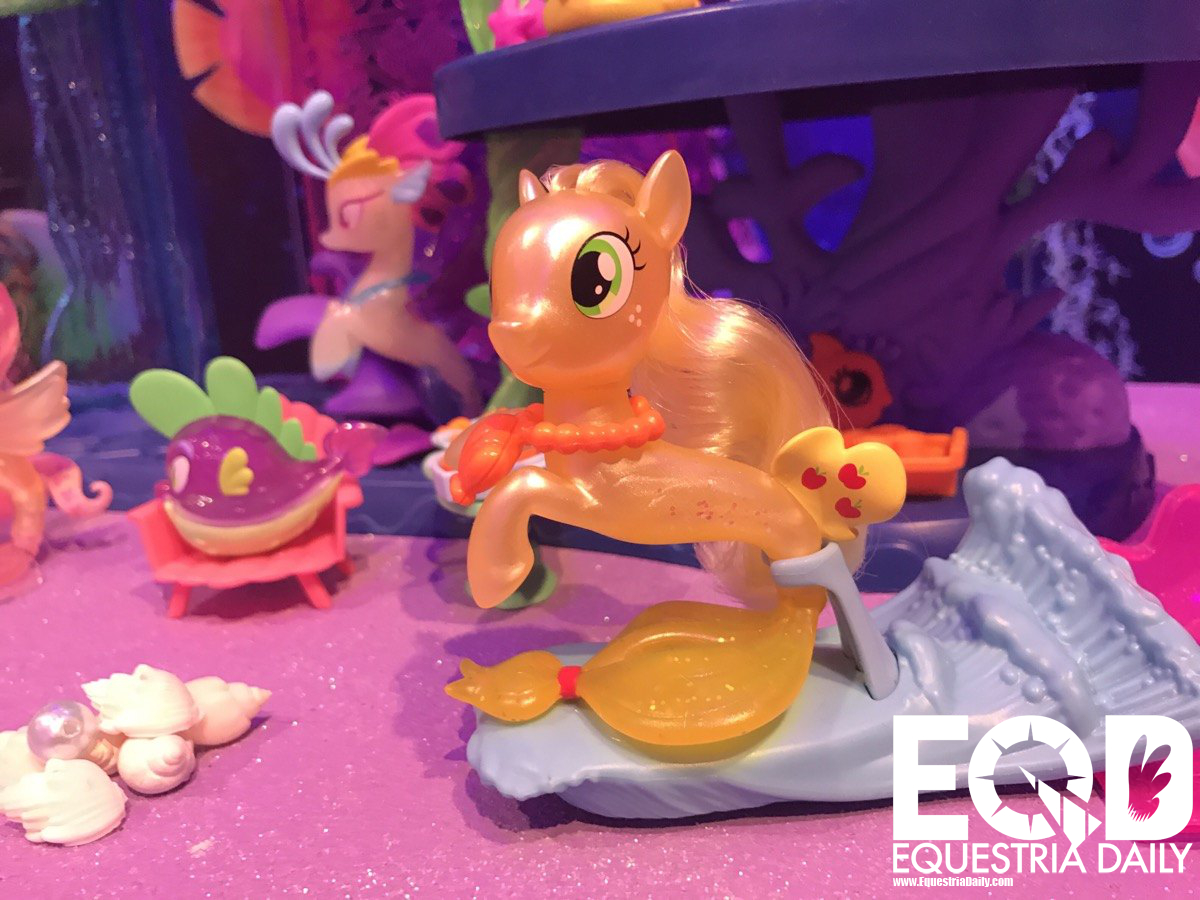 #1369421 - safe, applejack, queen novo, spike, puffer fish, seapony (g4 ...