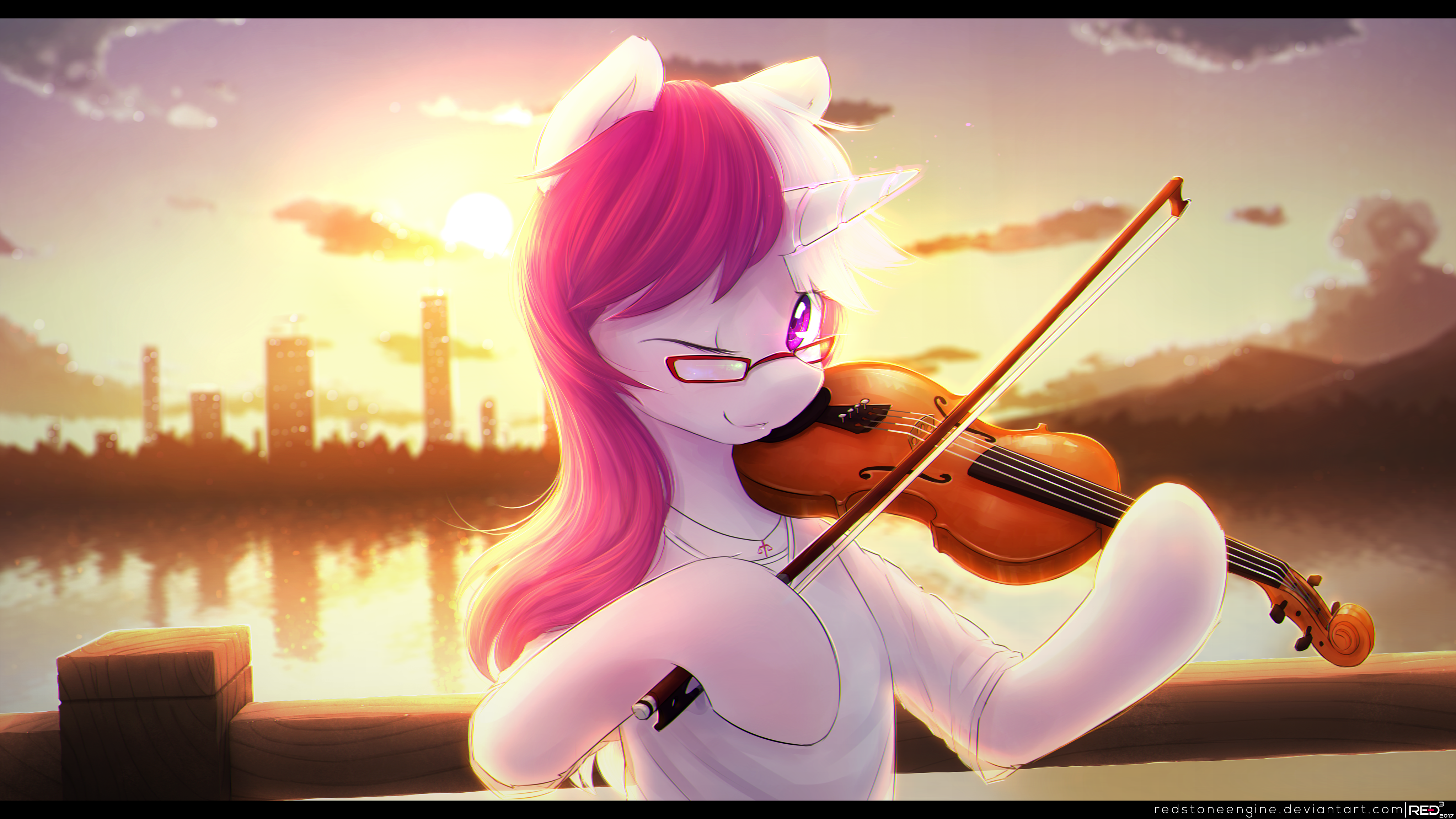 Музыка pony. Пони со скрипкой. Единорог со скрипкой. Пони со скрипкой МЛП. Пони играет на скрипке.