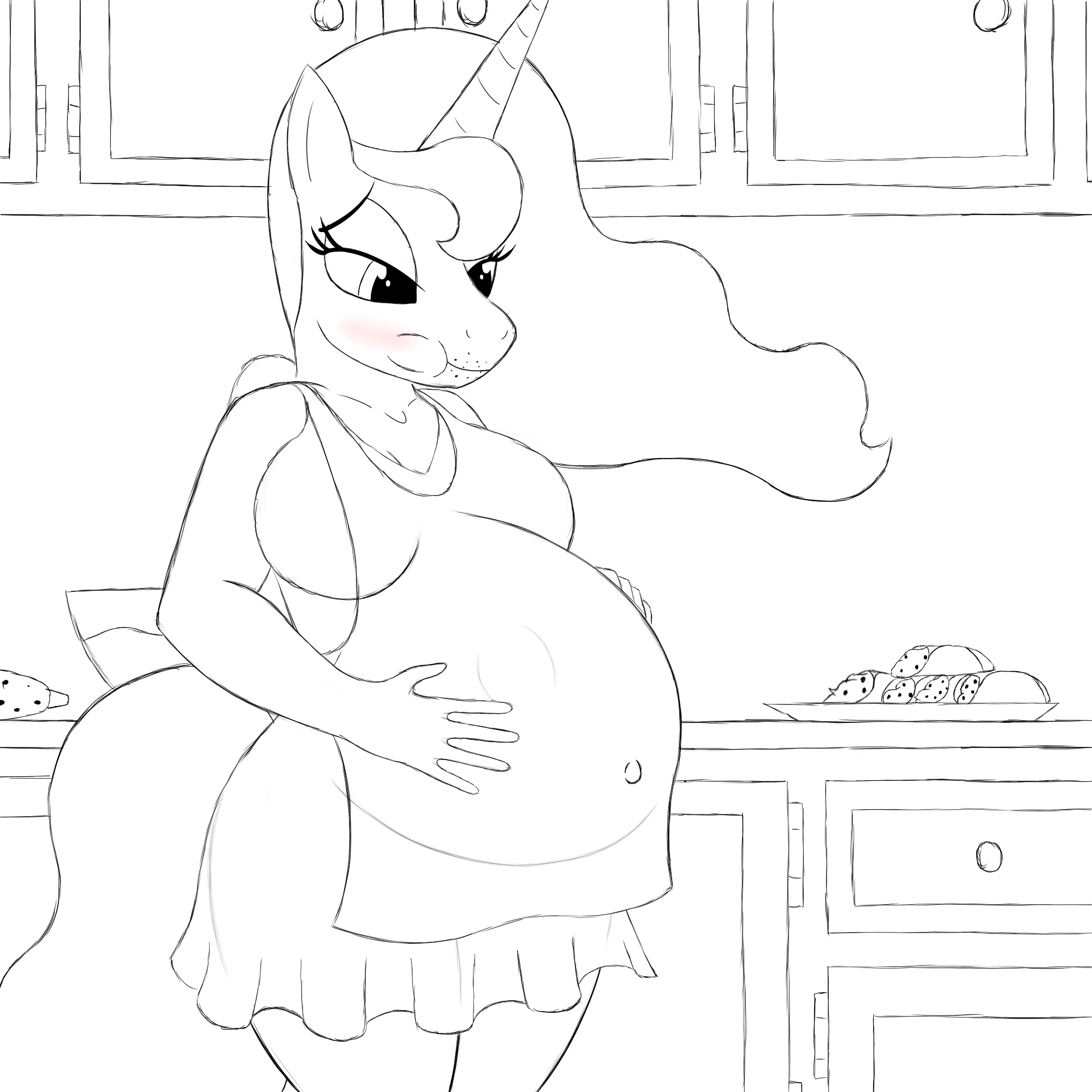Раскраска беременная принцесса