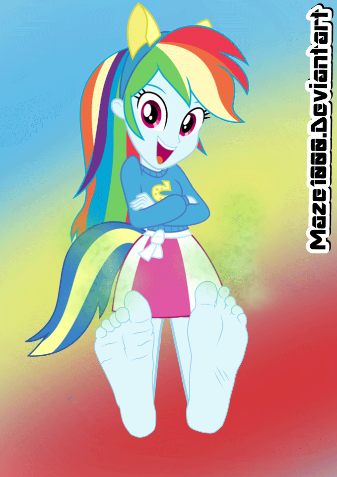 #1491419 - suggestive, artist:maze1000, rainbow dash, equestria girls, g4, animated, feet