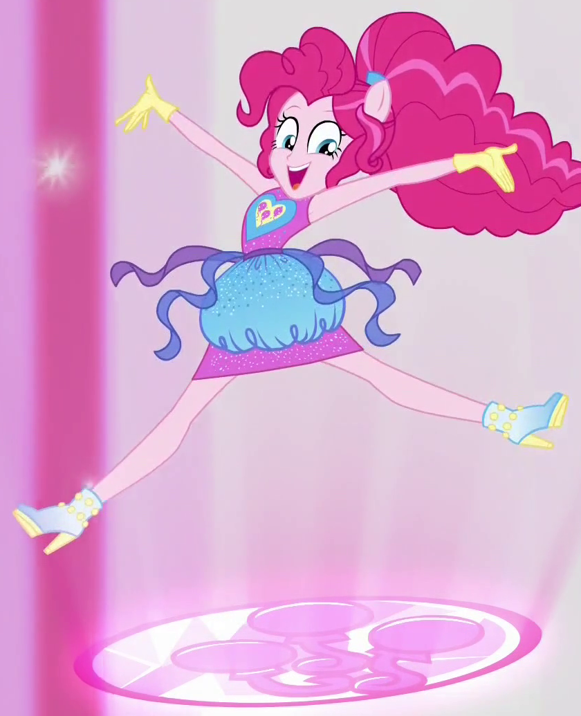 Safe Screencap Pinkie Pie Equestria Girls Equestria Girls Series Forgotten Friendship Armpits Female Ponied Up Solo Super Sentai Stance Derpibooru