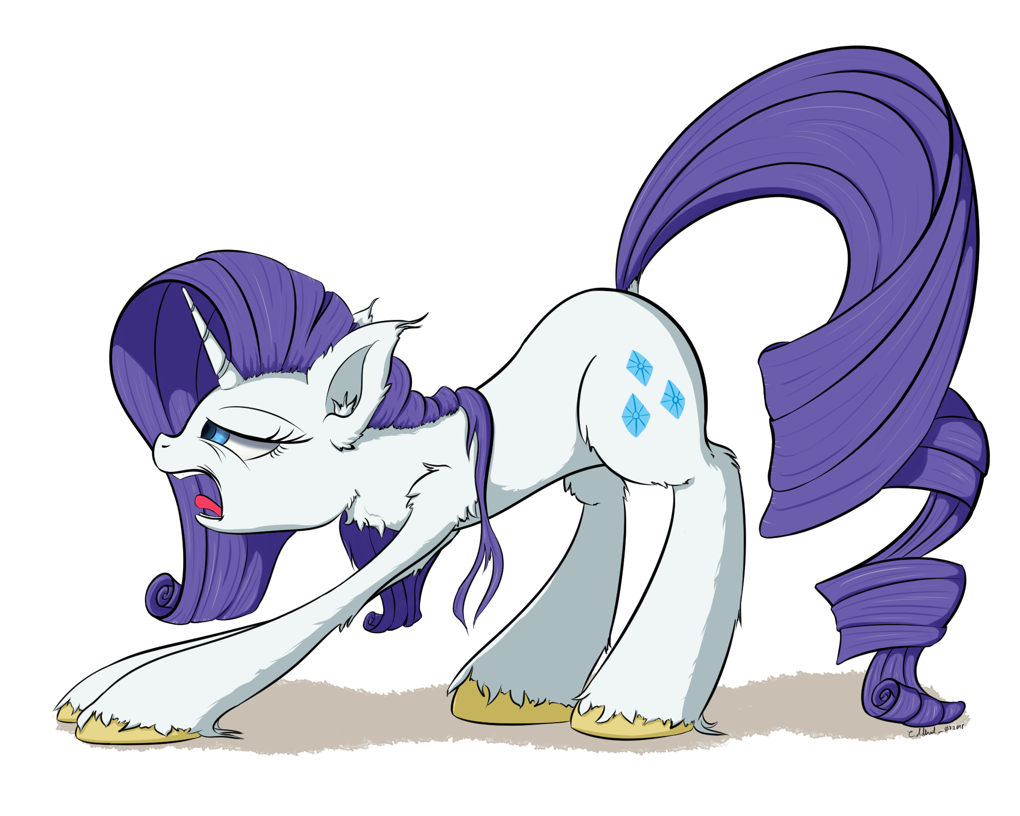 Cold Rarity #1678521 - safe, artist:coldtrail, rarity, pony, unicorn, behaving like ...