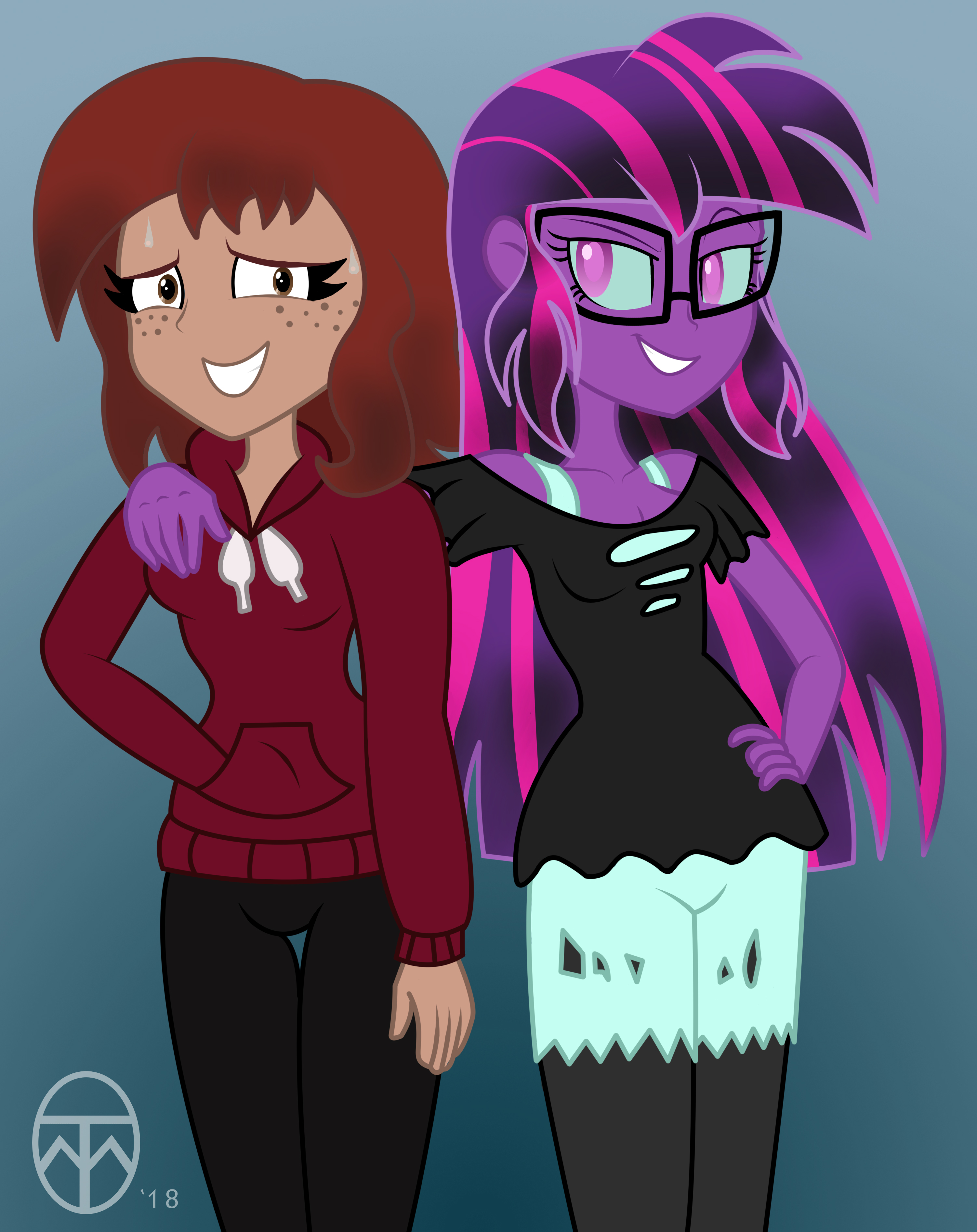 2338754 - safe, artist:5mmumm5, sci-twi, twilight sparkle, equestria girls,  g4, comic, dialogue, english, japanese, midnight sparkle, monochrome -  Derpibooru