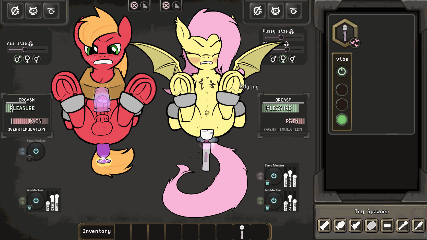 1720257 - explicit, artist:dailevy, big macintosh, fluttershy, bat pony,  pony, secret horse files, g4, ahegao, anal insertion, anatomically correct,  animated, bat wings, bdsm, blushing, bondage, bondage gear, buttplug,  clitoris, dildo, duo, ear