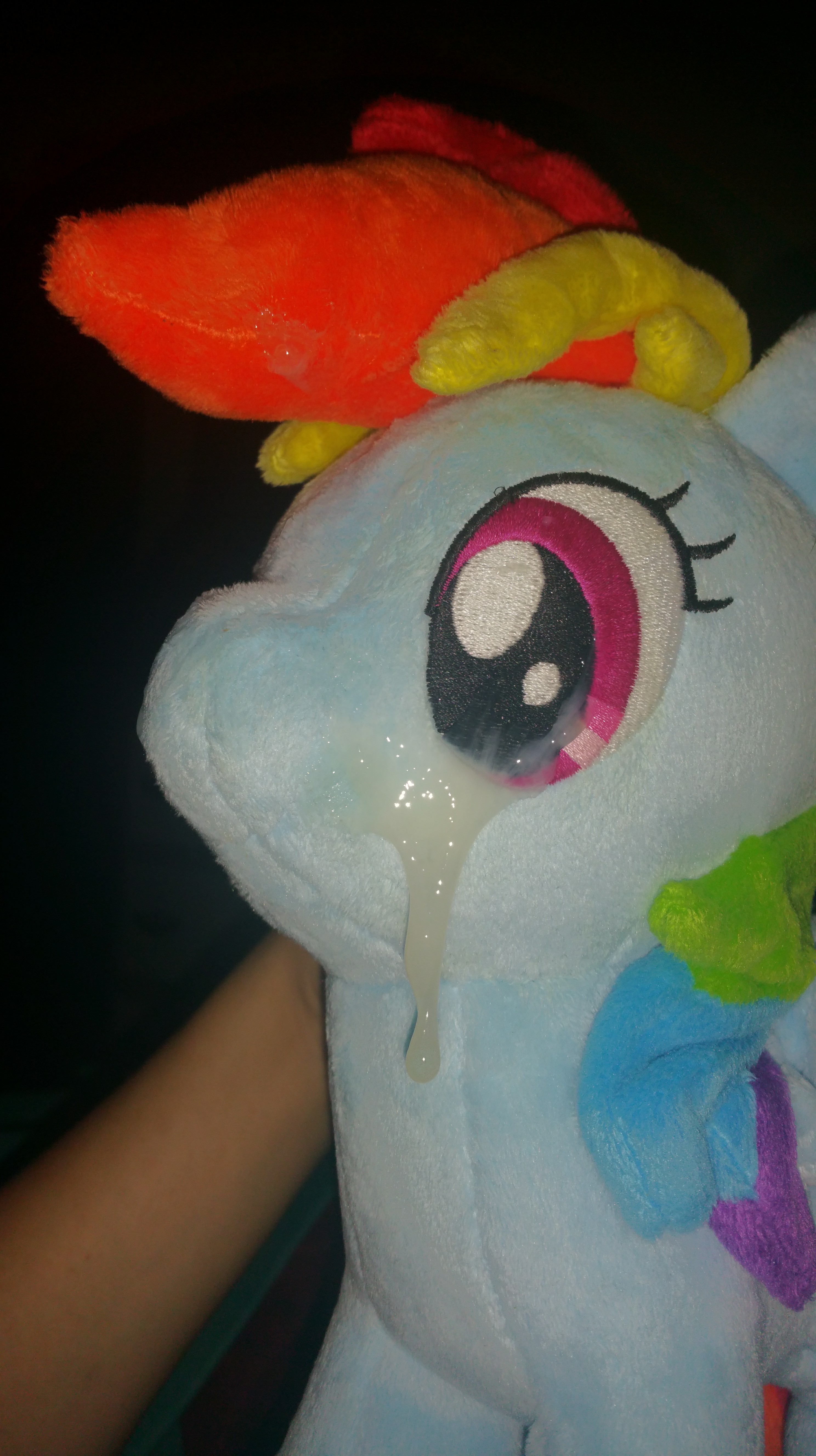 1786634 - explicit, rainbow dash, g4, 4de, cum, cum on toy, irl, merch  sexploitation, photo, plushie, toy - Derpibooru