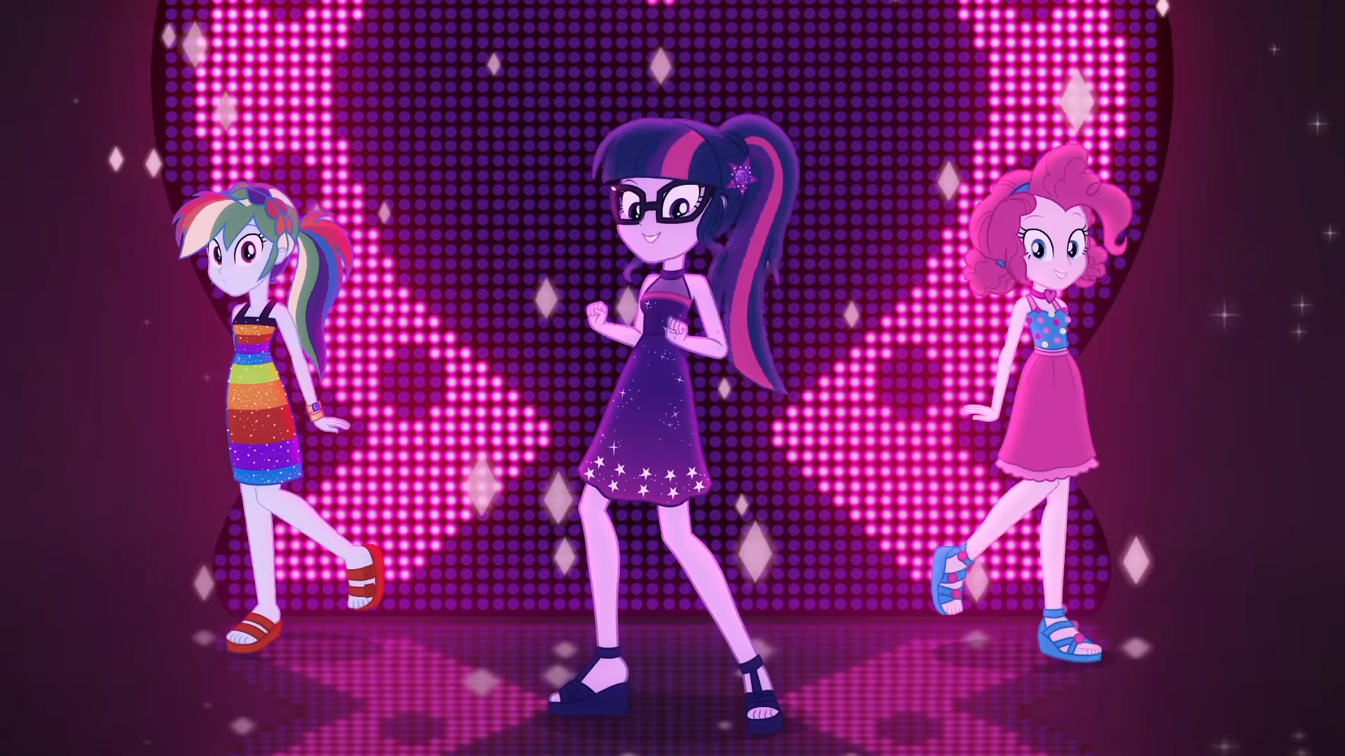 #2182922 - safe, pinkie pie, rainbow dash, sci-twi, twilight sparkle, equestria girls, i'm on a ...