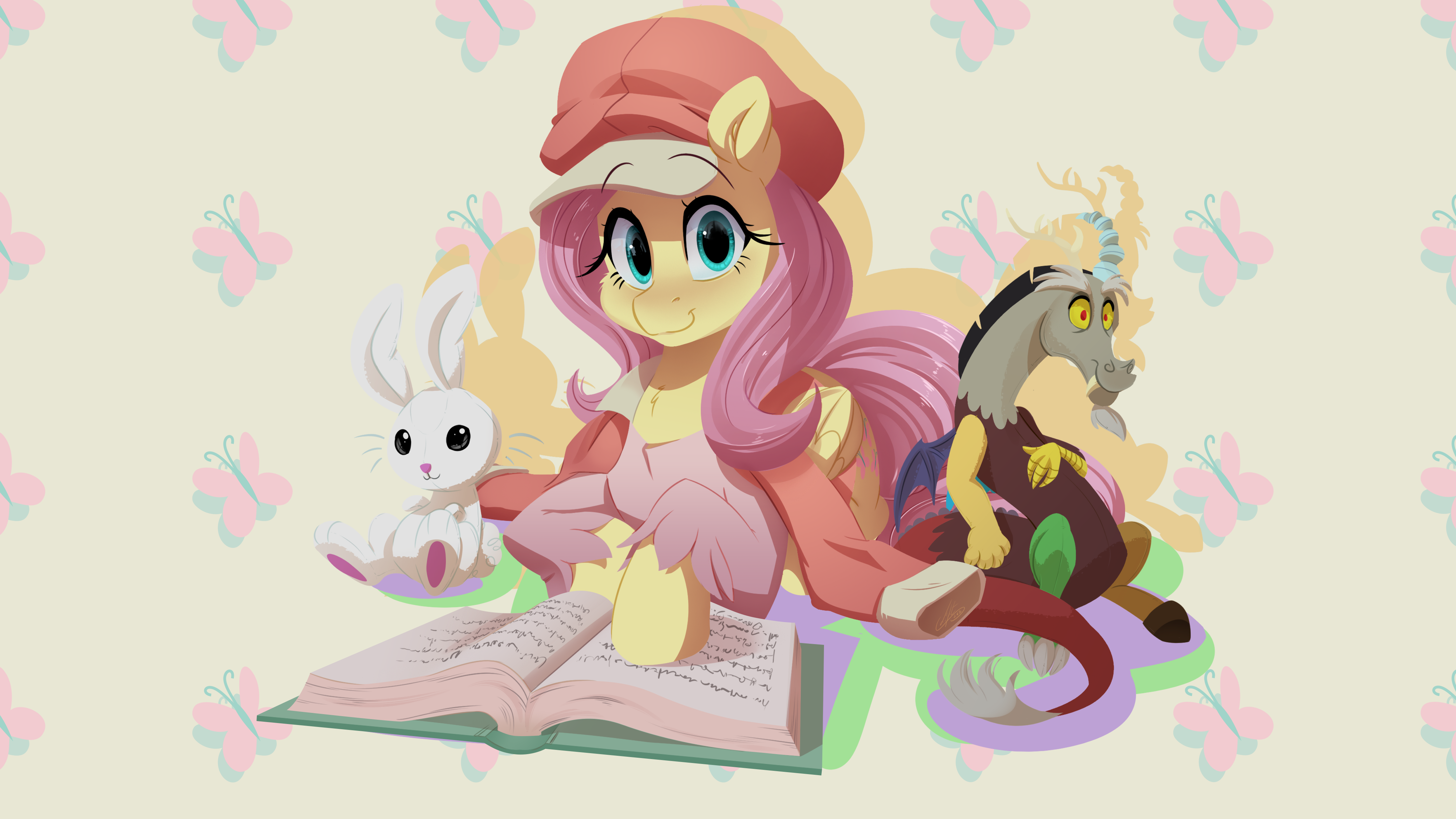 #2193123 - safe, artist:light262, angel bunny, discord ...