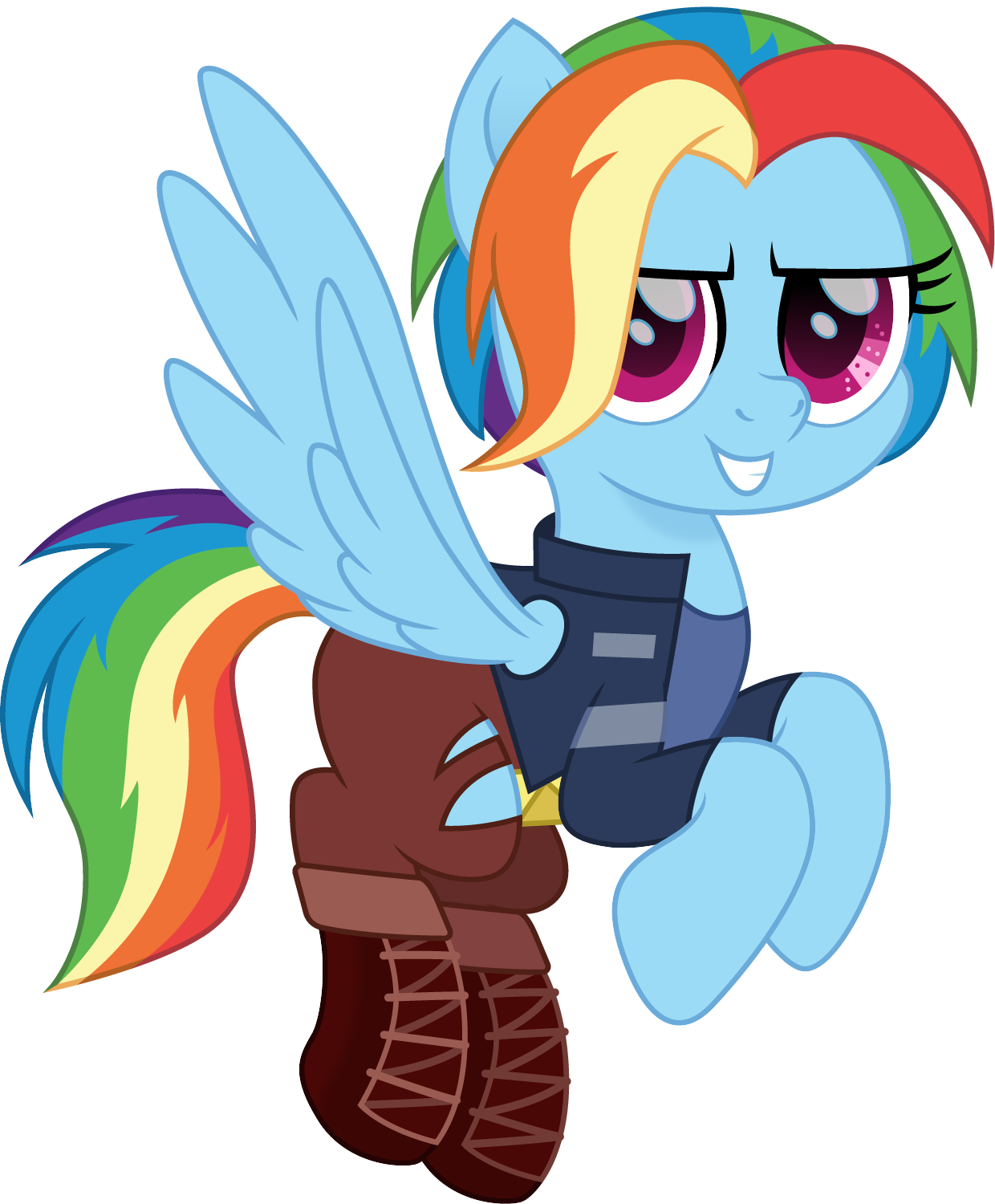 2204402 - safe, artist:cloudy glow, rainbow dash, pony, g4, dc superhero  girls, female, kara danvers, solo, supergirl - Derpibooru