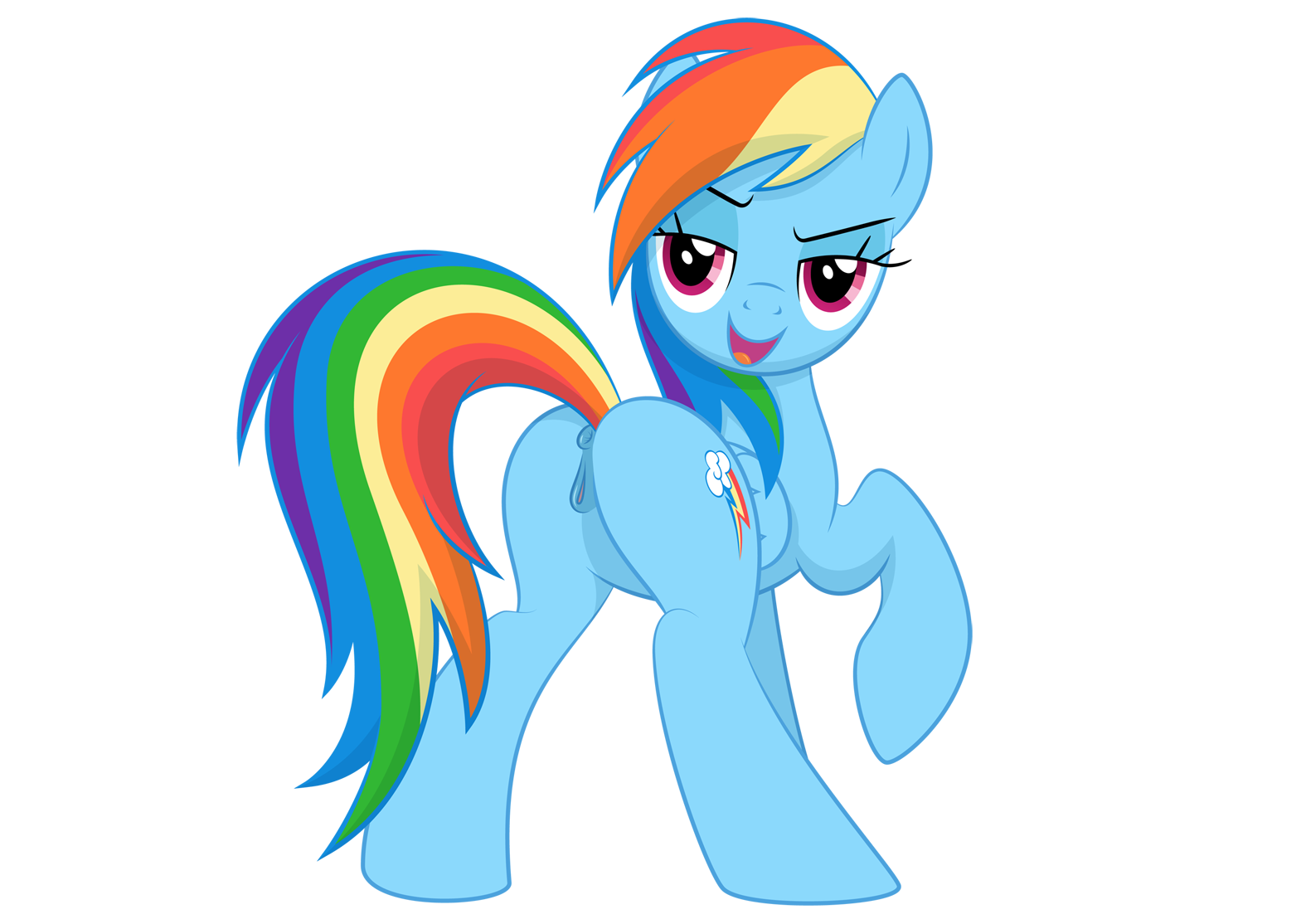 Explicit Artist Culu Bluebeaver Rainbow Dash Pegasus Pony G Female Looking At