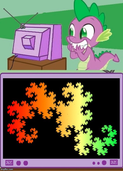 #1953815 - safe, spike, dragon curve, excited, exploitable meme, fancy ...