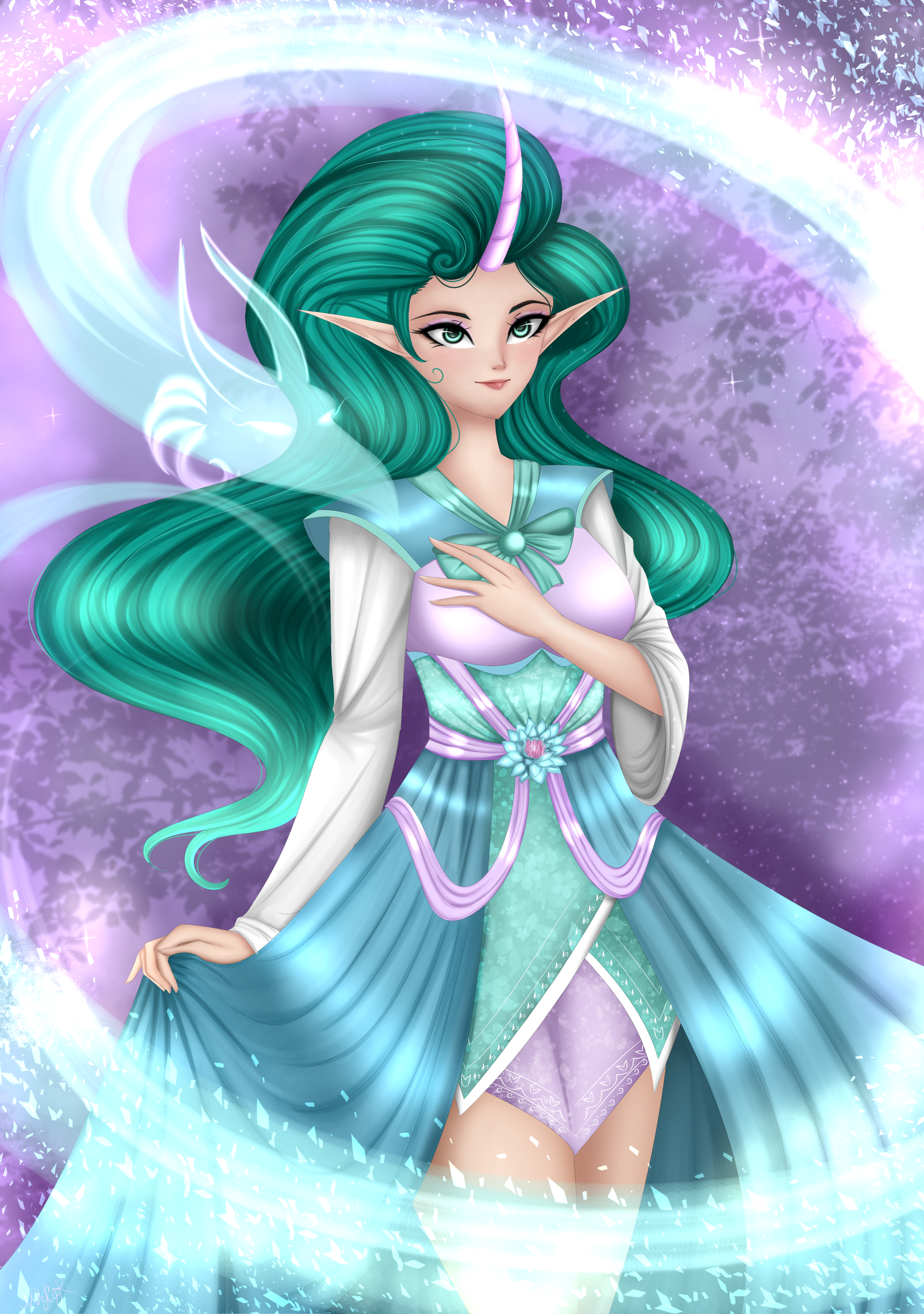 Spirit female. Mistmane. Мистмейн пони. RACOONKUN Celestia. Мистмейн хуманизация.