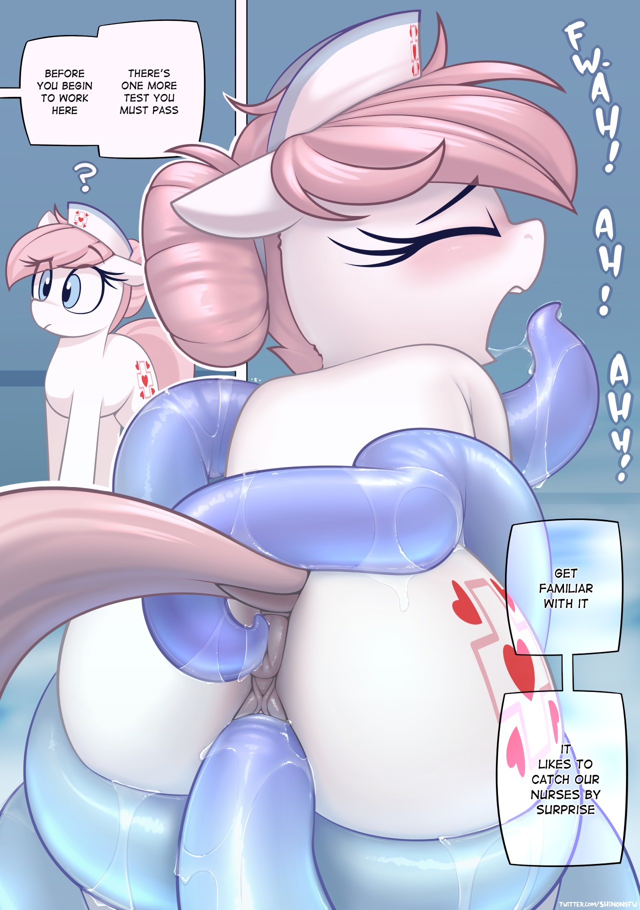 1280px x 1820px - 2007058 - anal, anatomically correct, anus, artist:shinodage, blushing,  cutie mark, dock, earth pony, explicit, eyes closed, female, nudity, nurse  redheart, open mouth, penetration, plot, ponut, pony, sex, surprise sex,  tentacle porn, tentacles,