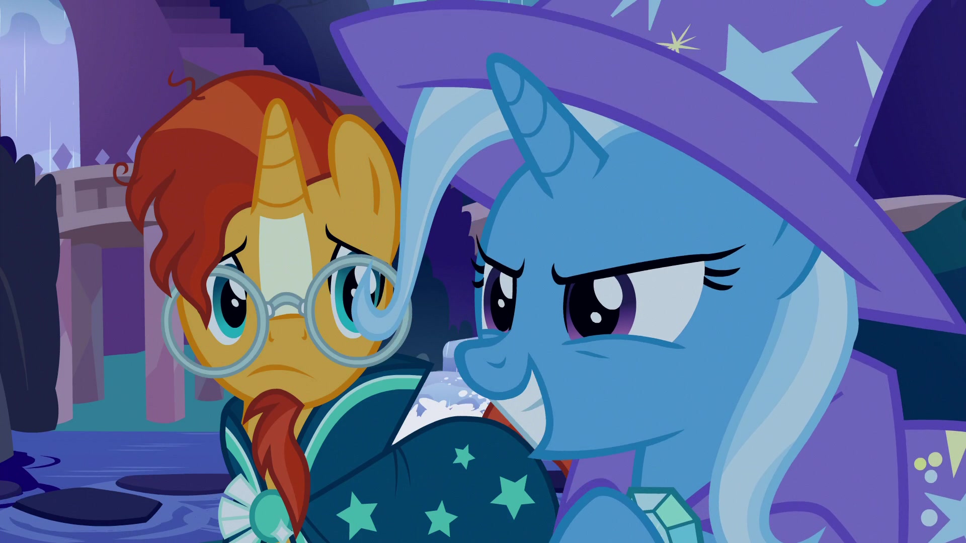 Safe Screencap Sunburst Trixie Pony Unicorn G Babe Counsel Duo Female