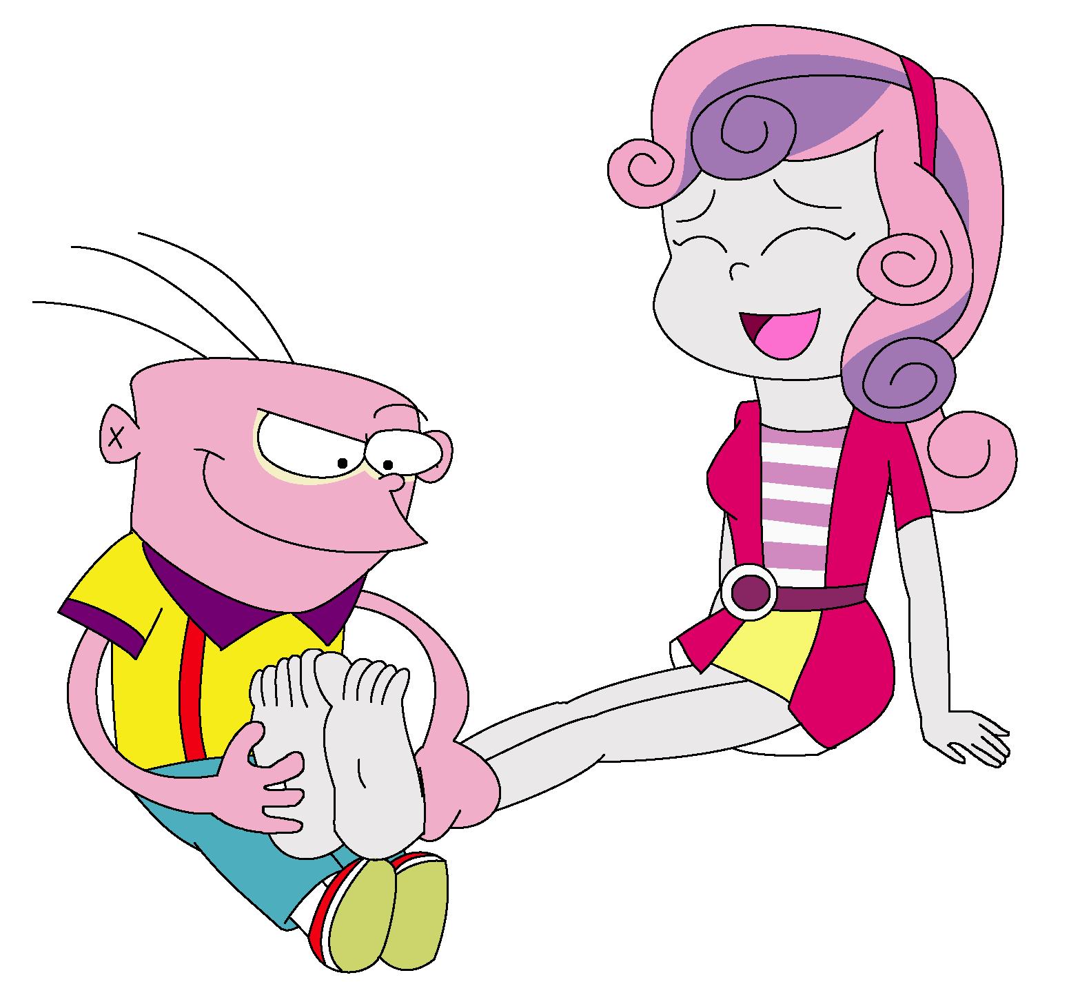 2079237 - suggestive, artist:mamaweegieswag, sweetie belle, equestria  girls, g4, crossover, ed edd n eddy, eddy (ed edd n eddy), feet, fetish,  foot fetish, foot focus, tickle torture, tickling - Derpibooru