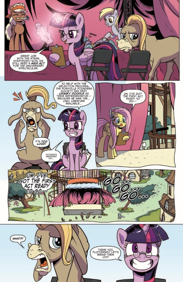 #2081610 - safe, artist:pencils, cranky doodle donkey, derpy hooves ...