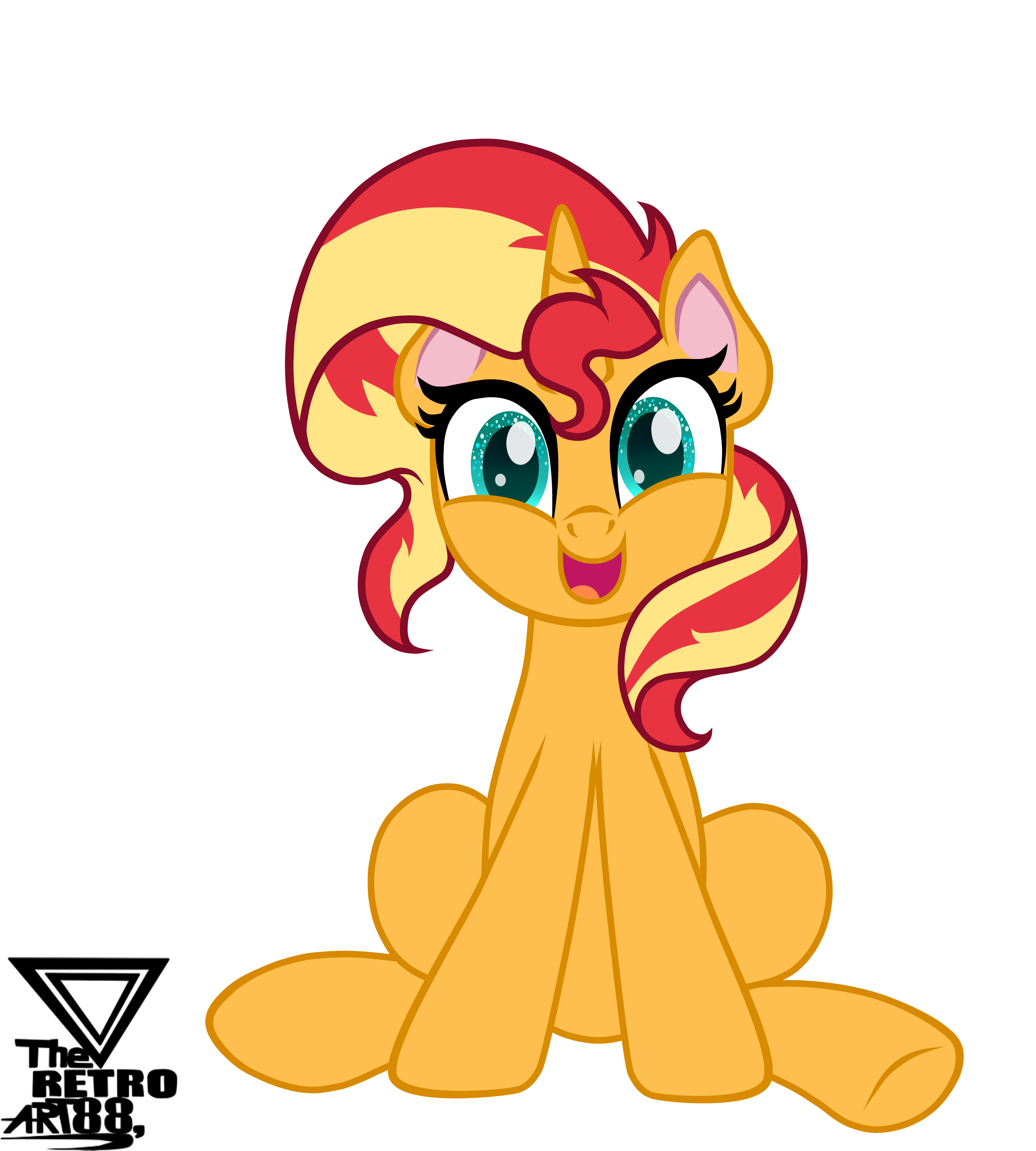 2482351 safe, artisttheretroart88, sunset shimmer, pony, unicorn