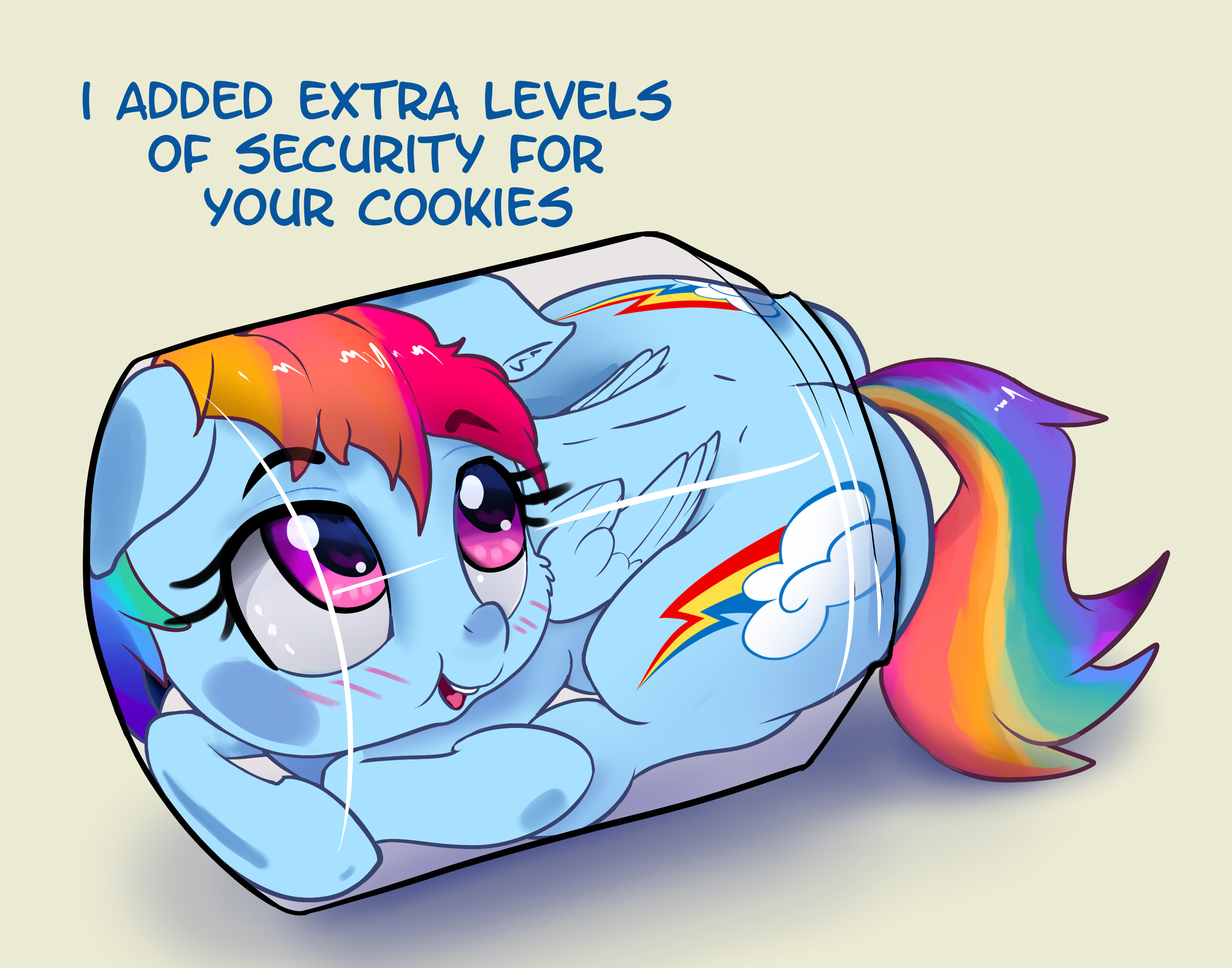 2318596 Safe Artist Xbi Rainbow Dash Pegasus Pony 30 Minute Art Challenge Finished After Behaving Like A Cat Blatant Lies Blushing Both Cutie Marks Cookie Cookie Jar Cookie Jar Pony Cookie Thief