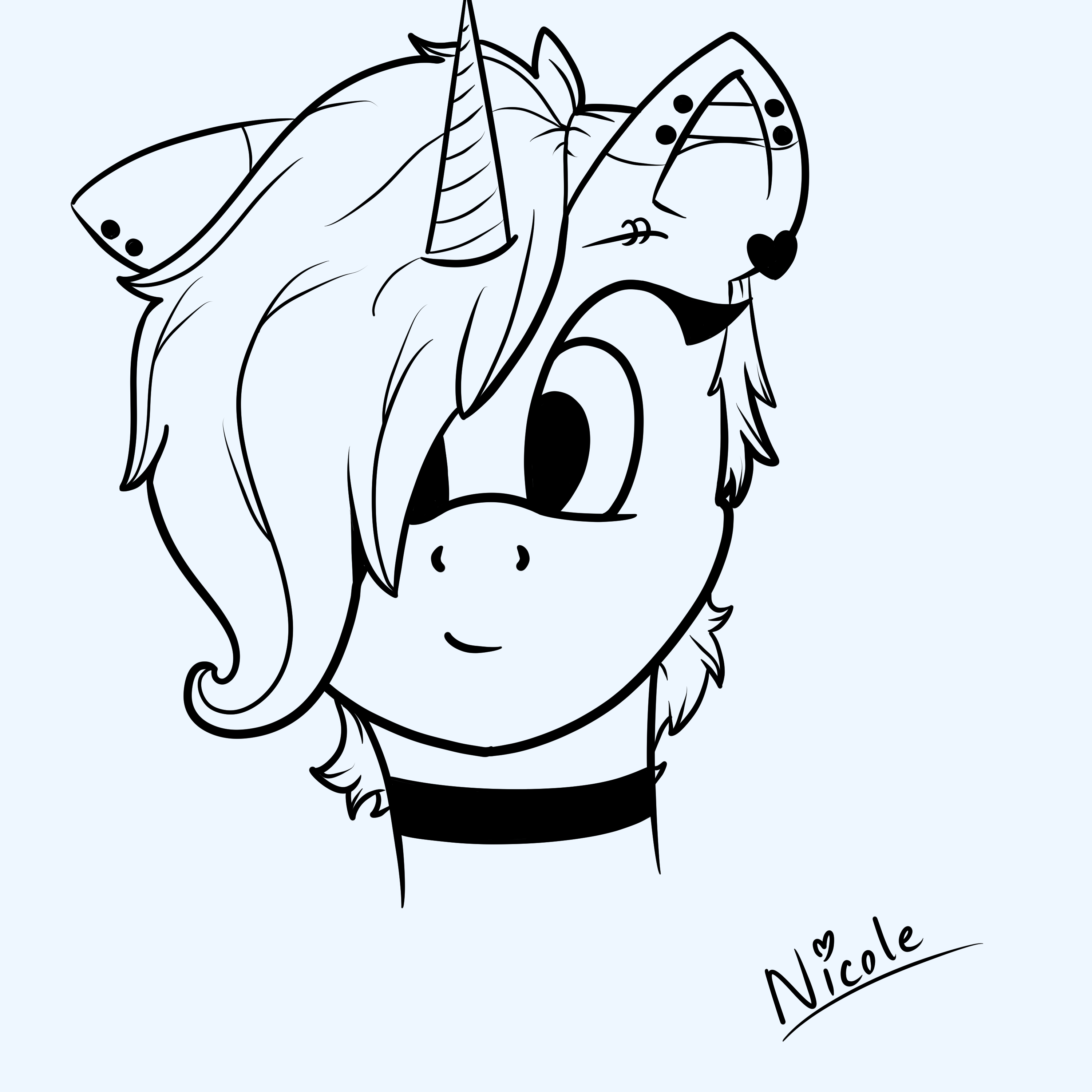 #2356253 - safe, artist:nicole_, oc, oc only, oc:nicole, pony, unicorn