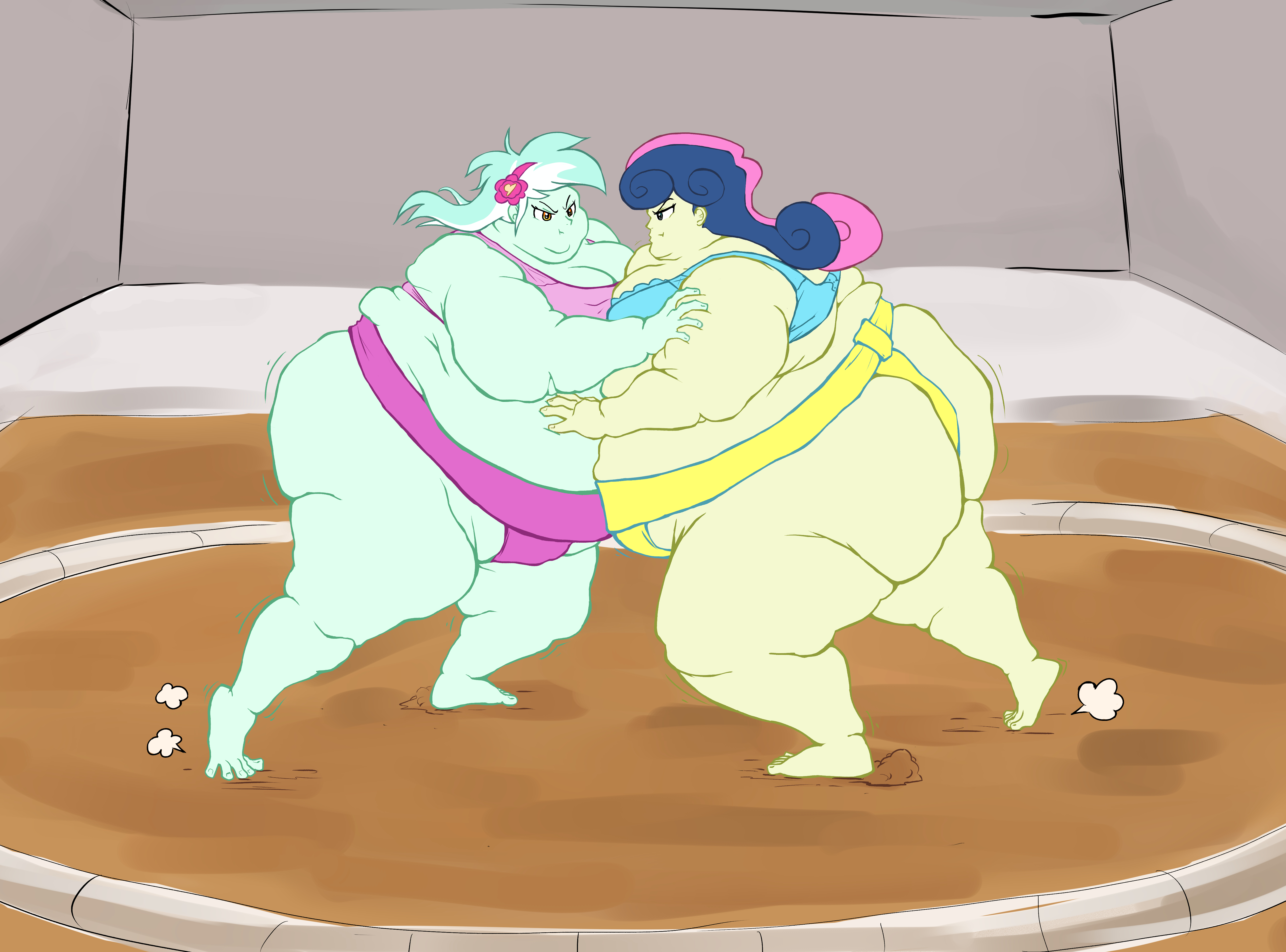 Bbw Lesbians Wrestling