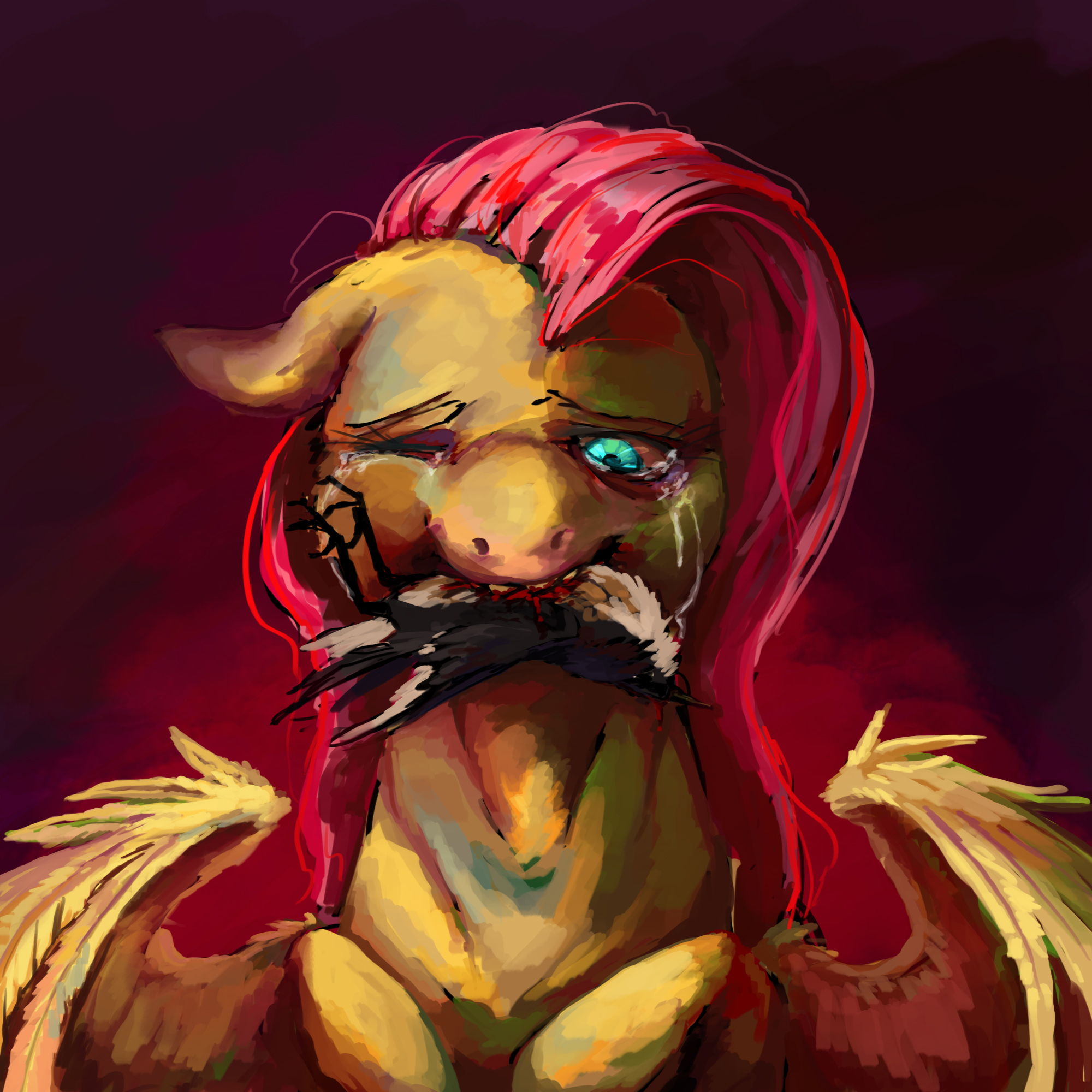 2794483 - artist needed, semi-grimdark, edit, fluttershy, horse