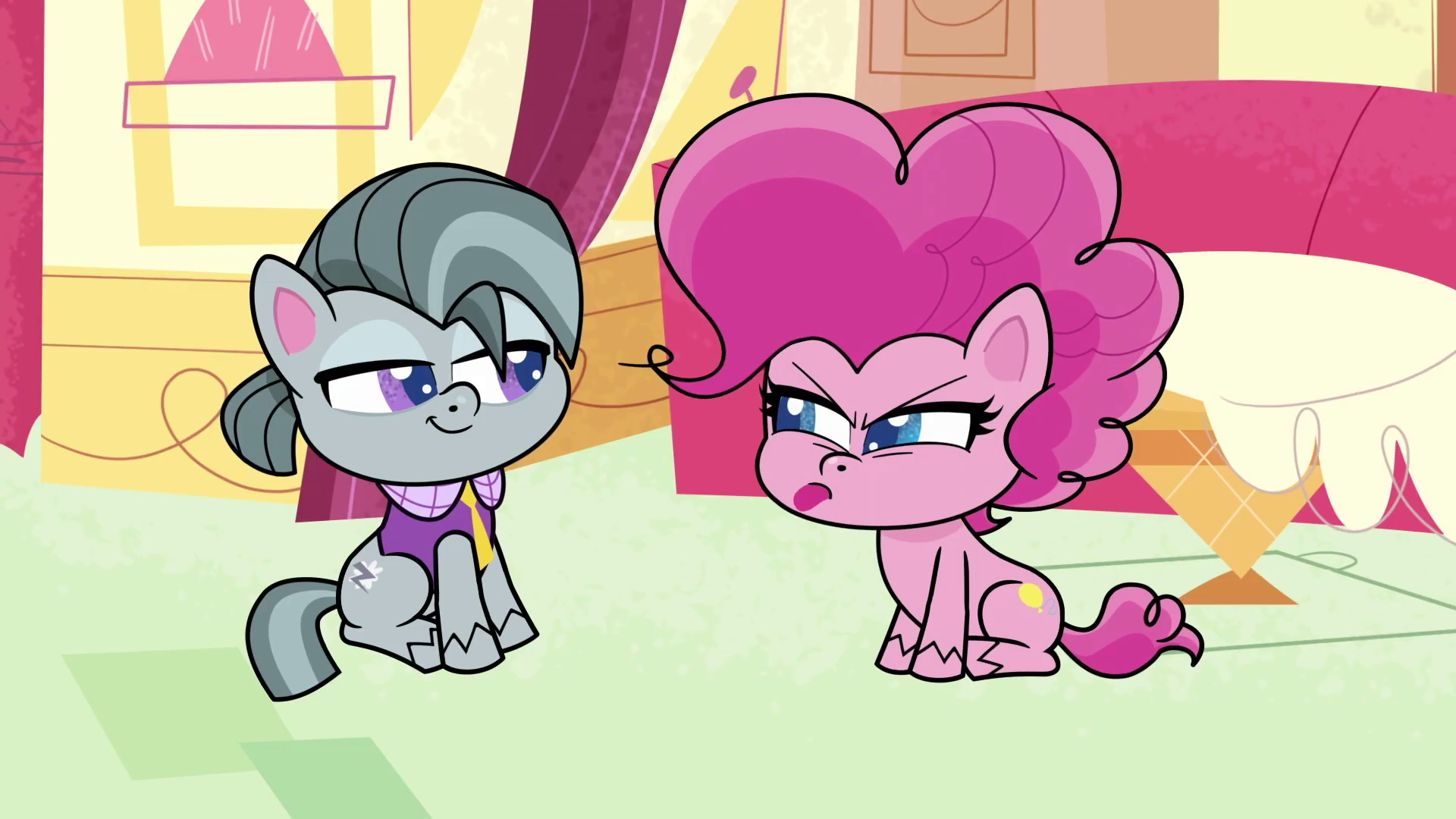 2432216 - safe, screencap, octavio pie, pinkie pie, earth pony, my little  pony: pony life, :p, brother and sister, female, male, siblings, tongue out  - Derpibooru