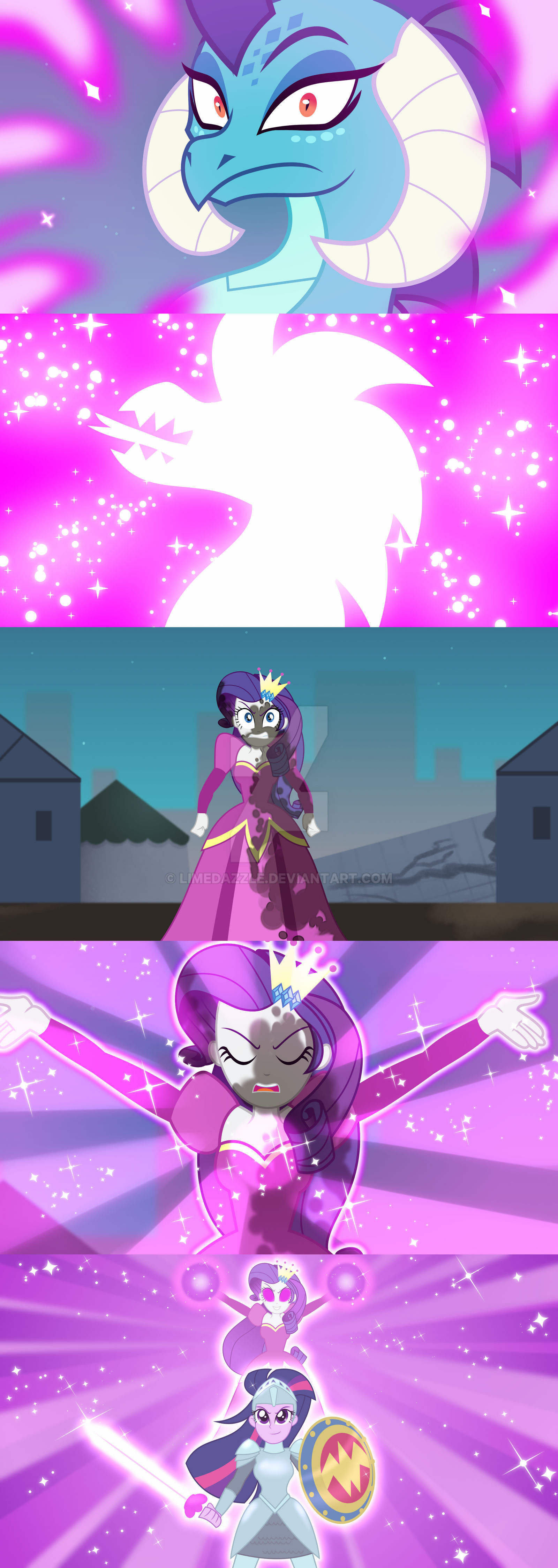 #2545145 - safe, artist:limedazzle, princess ember, rarity, twilight
