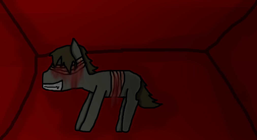 #2573501 - grimdark, artist:brvrisforevermine, bandage, blood, lostpony ...