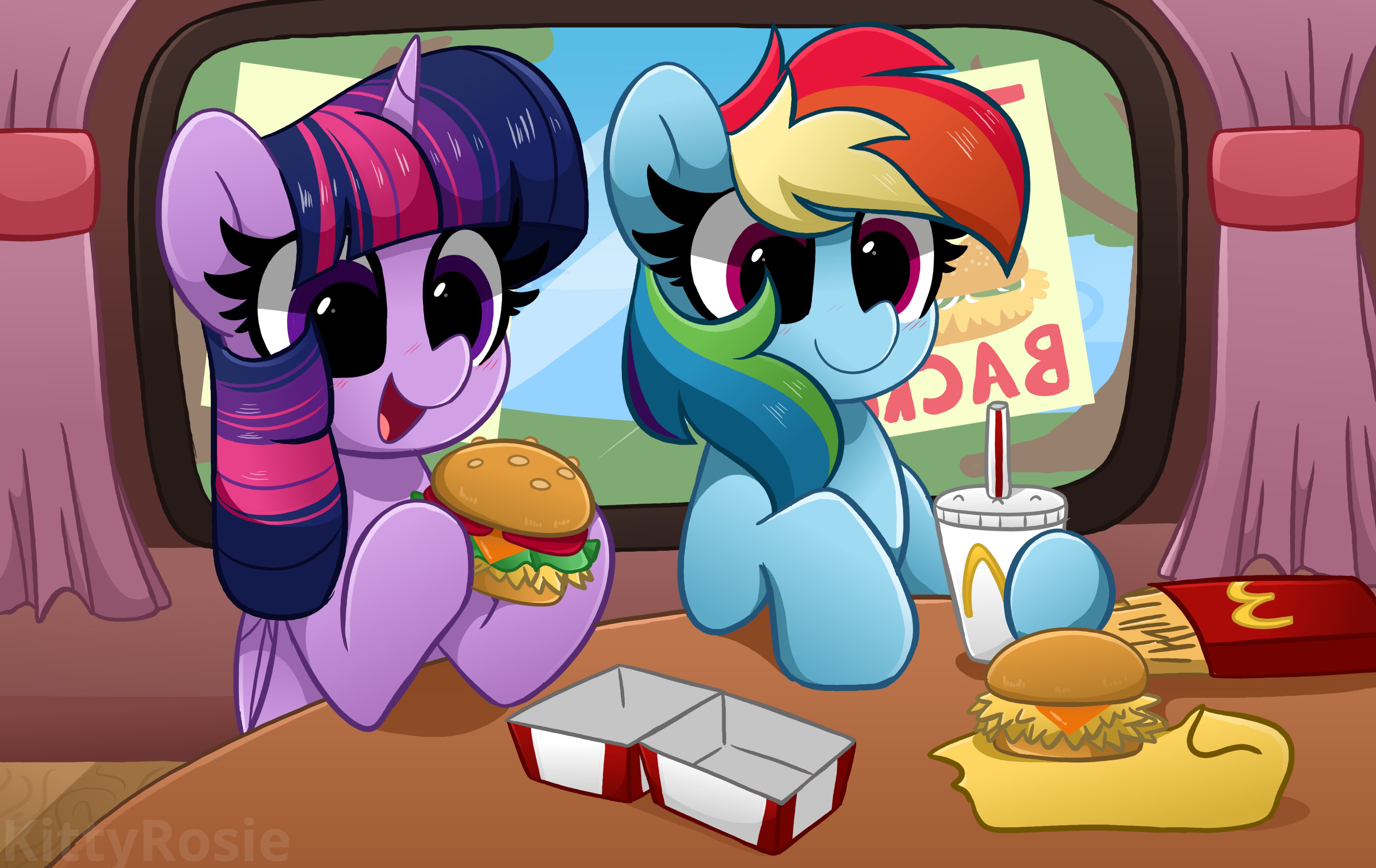 2580778 safe, artistkittyrosie, rainbow dash, twilight sparkle